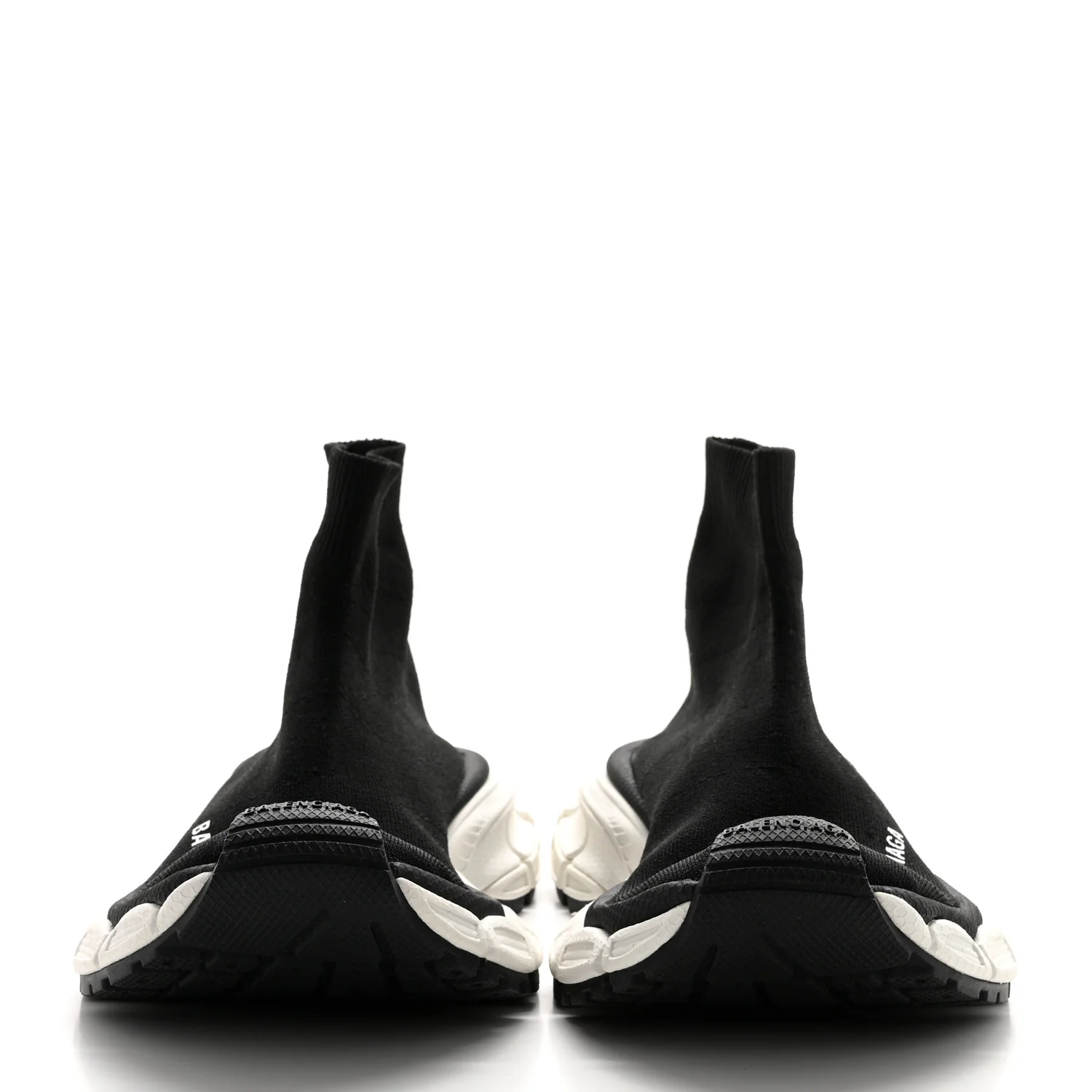 Technical 3D Recycled Knit Womens 3XL Sock Sneakers 35 Black White