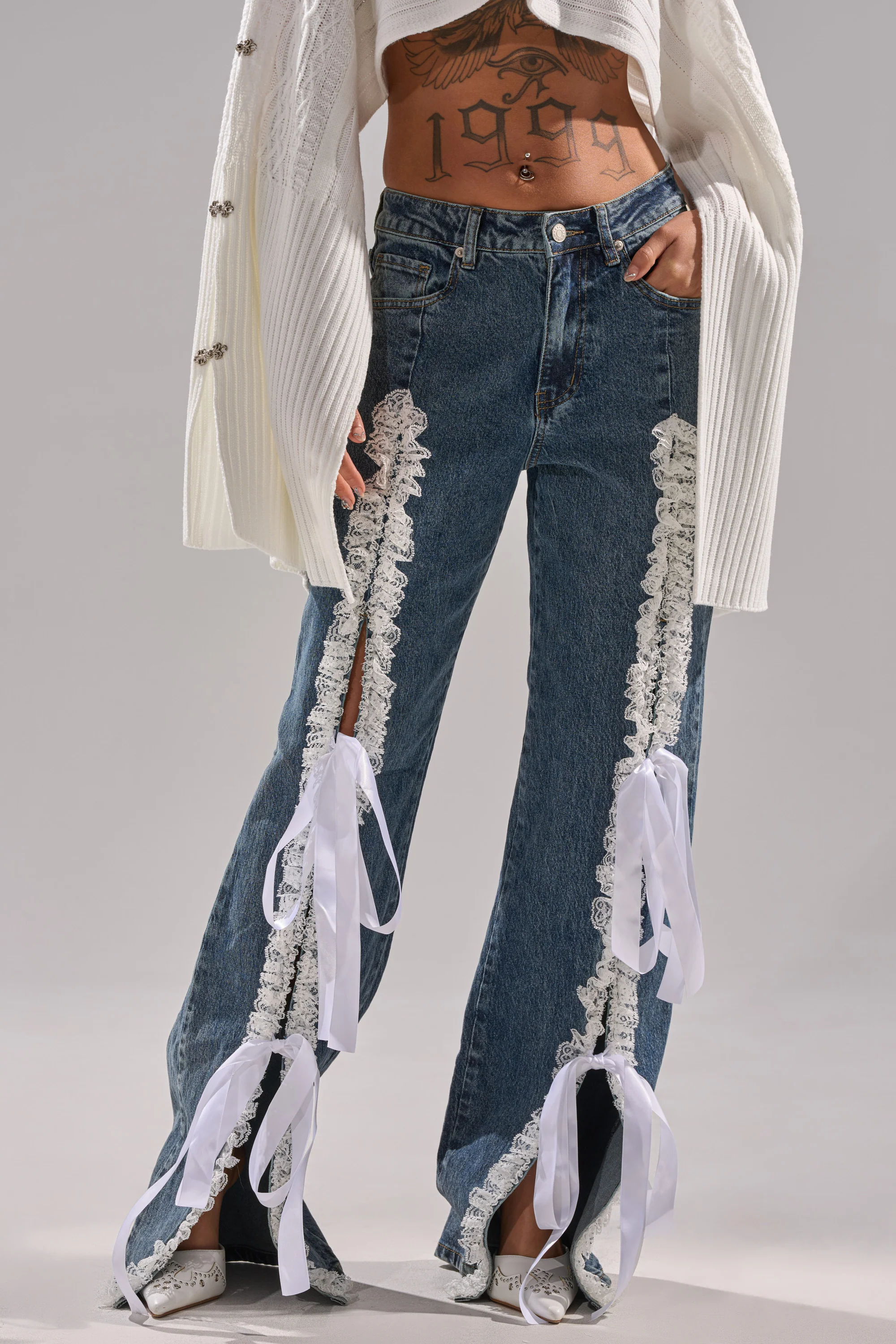 TIE ME UP RELAXED DENIM - Akira Store