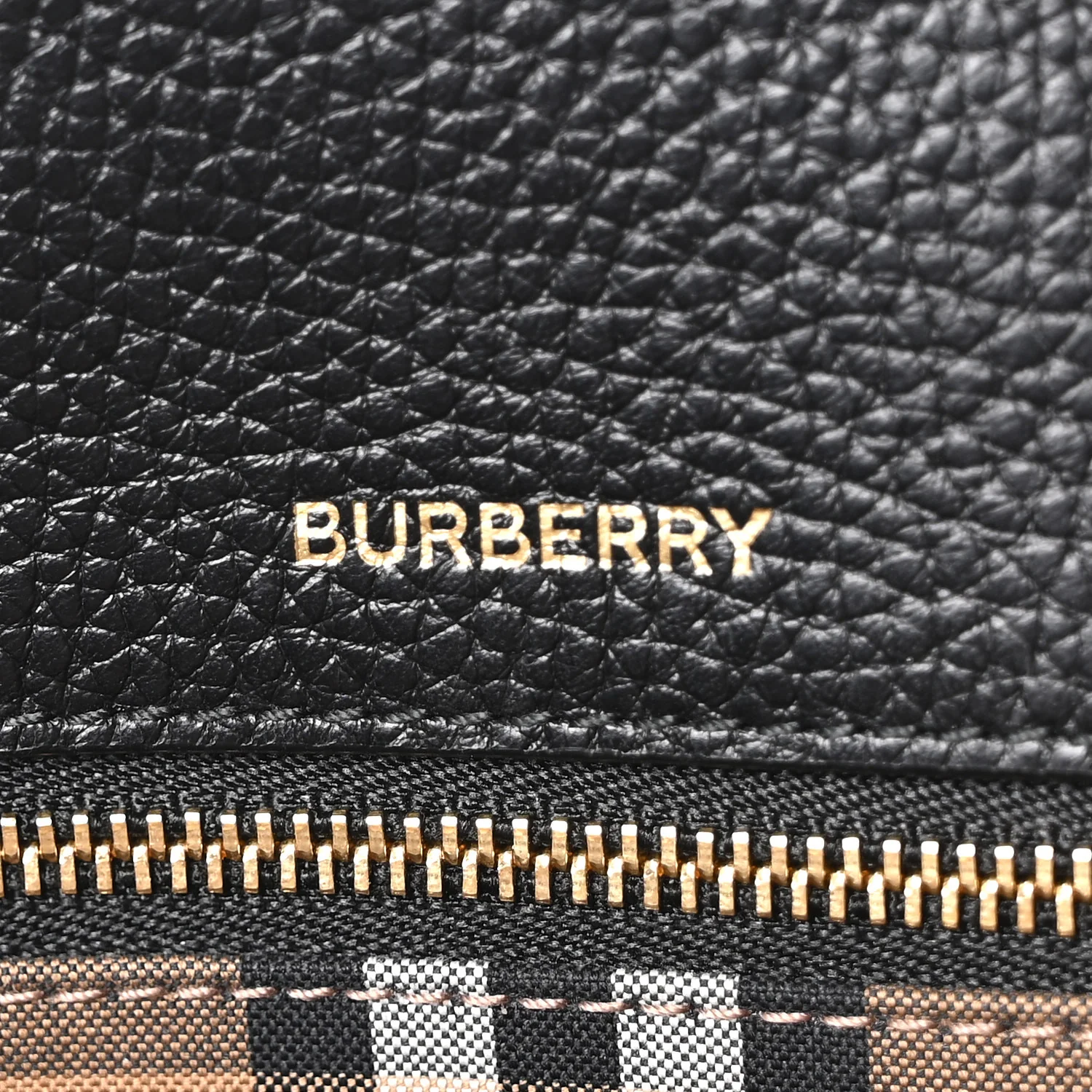 Grainy Calfskin Medium London Tote Bag Black
