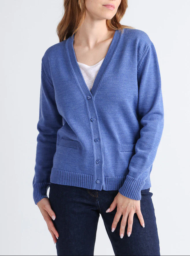 Gilet femme en laine bleu élégant
