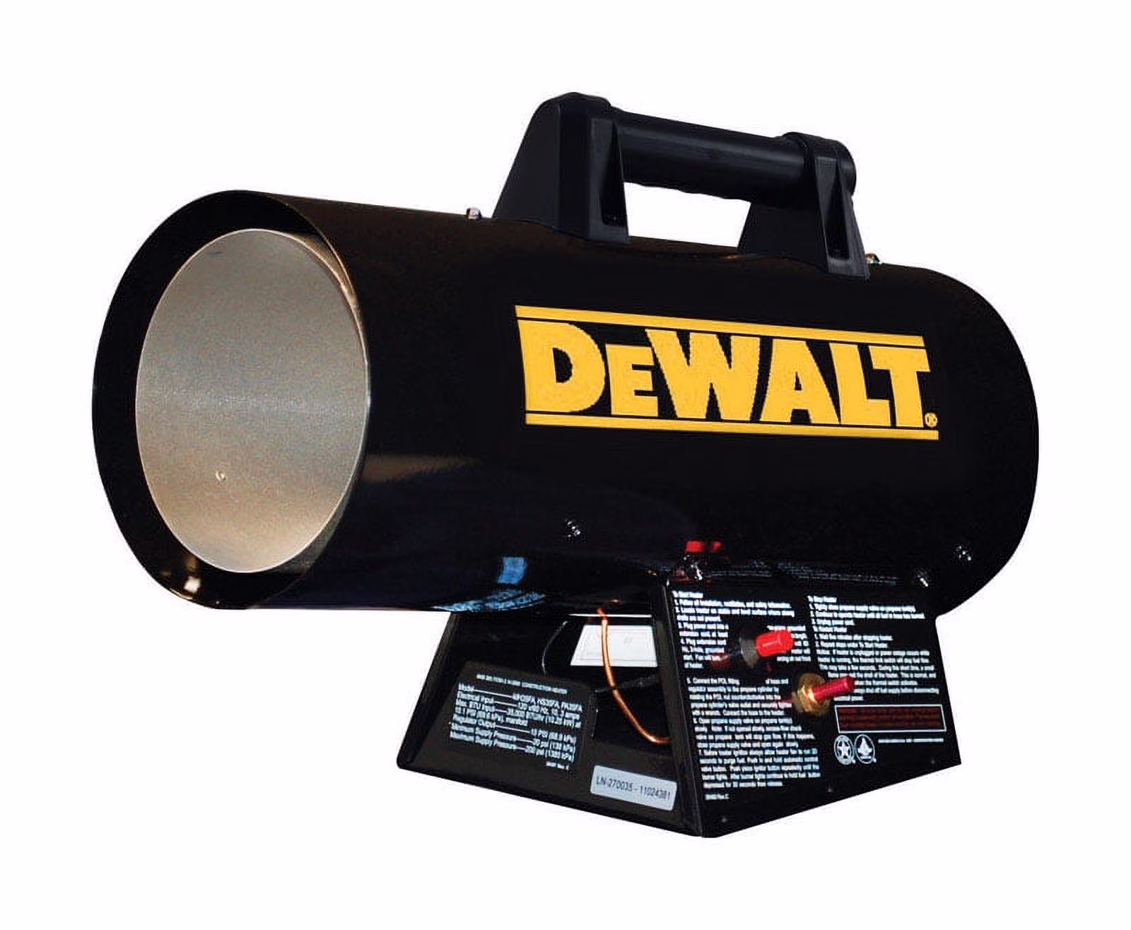 DeWalt 35,000 BTU/hr. 800 sq. ft. Forced Air LP Gas Portable Heater
