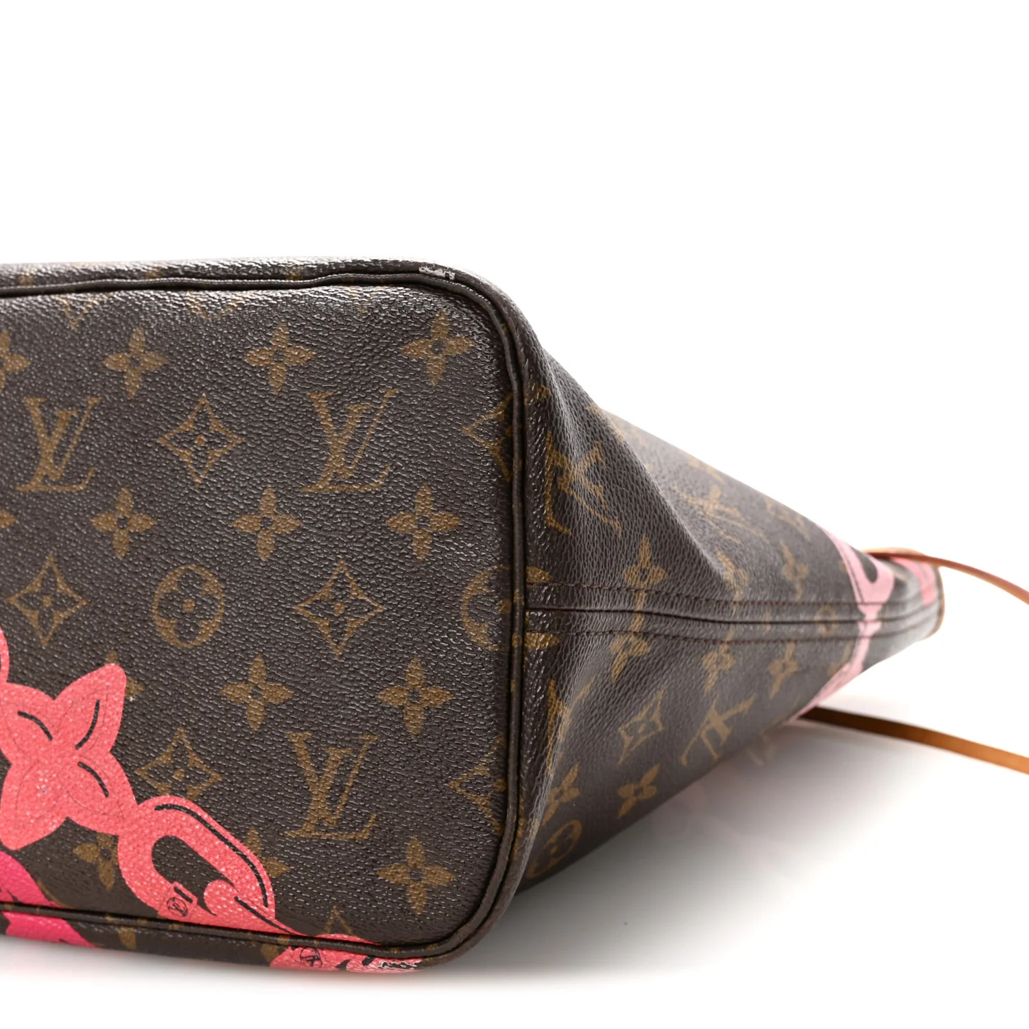 Monogram Bay Neverfull MM Rose Ballerine Poppy