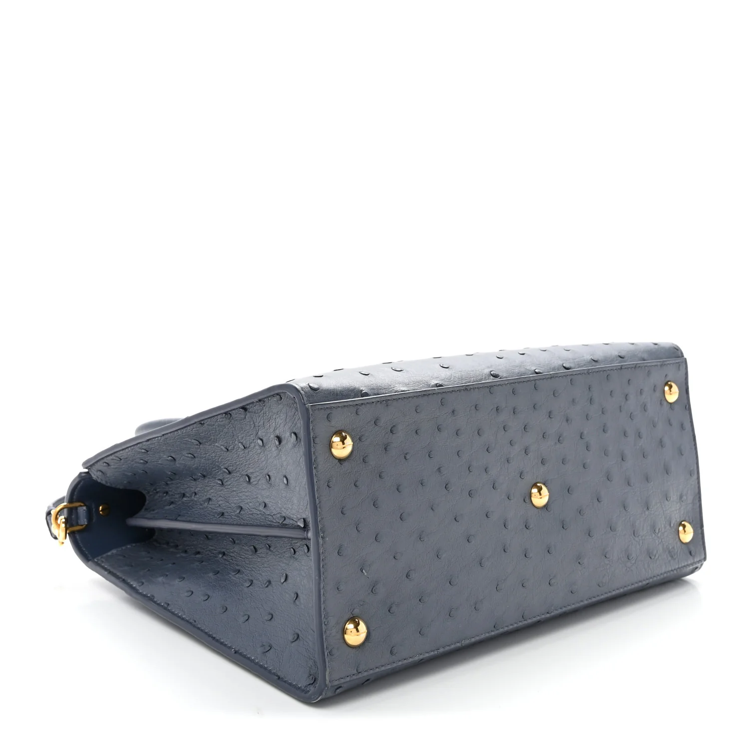 Ostrich Large St. Honore Tote Dark Denim