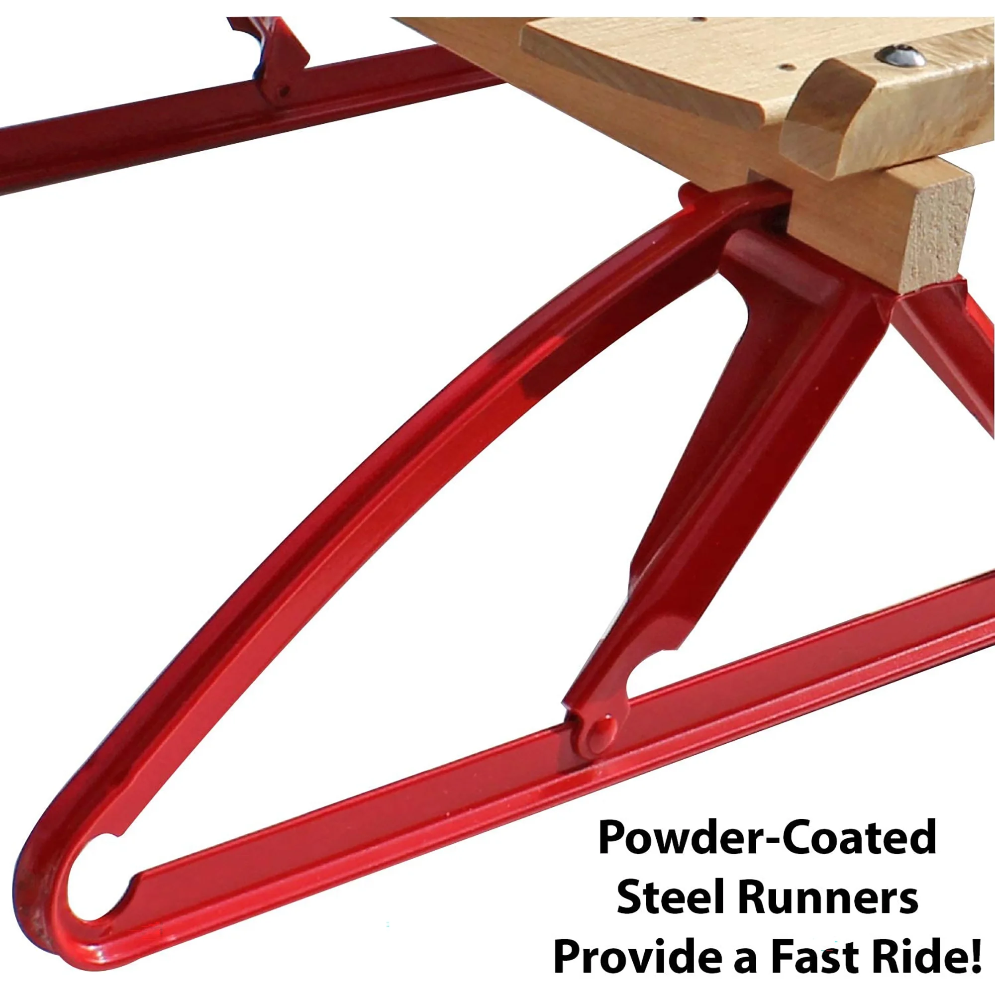 1048 Metal Runner Steel Wood Snow Slider Sled, 48 inch(48") - Image 7