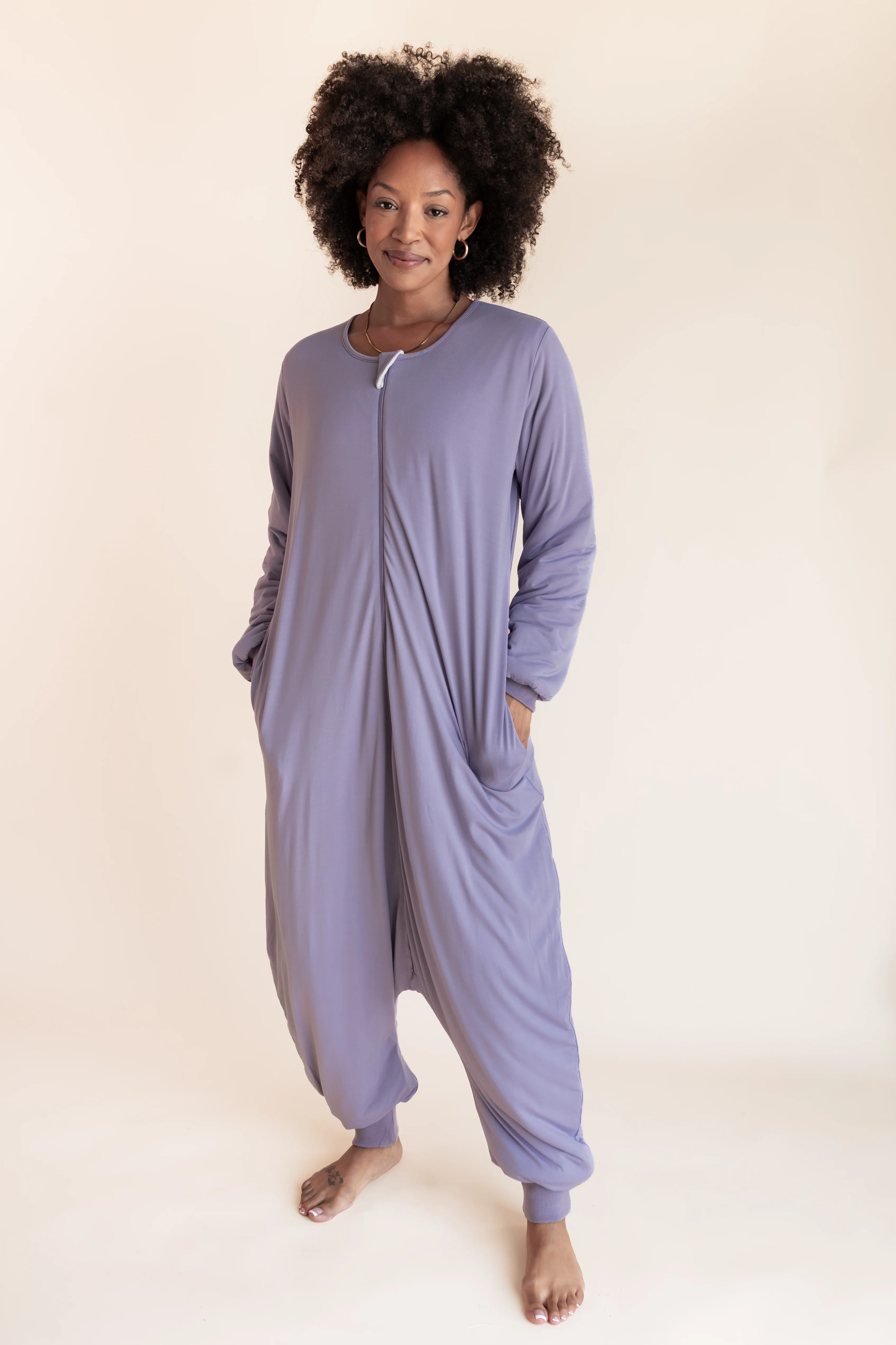 Long Sleeve Adult Sleep Bag Walker in Taro