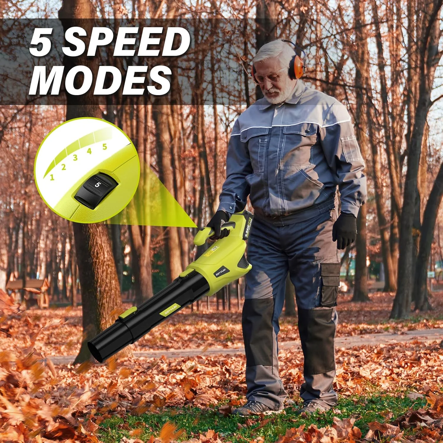 20V Cordless Lawn Care Combo Kit 12" String Trimmer Weed Trimmer with 6 Spool Lines, Electric Leaf Blower for Edging Cleanup, 4.0Ah Battery Charger(20 V) - Image 6