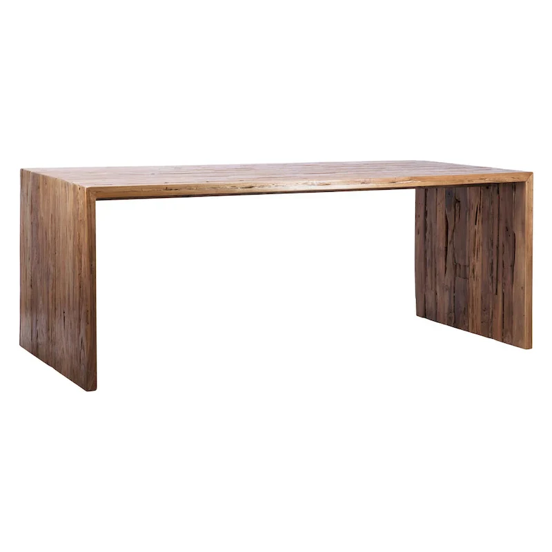 Camila 78-Inch Rectangular Dining Table Crafted from Reclaimed Teak with Waterfall Design