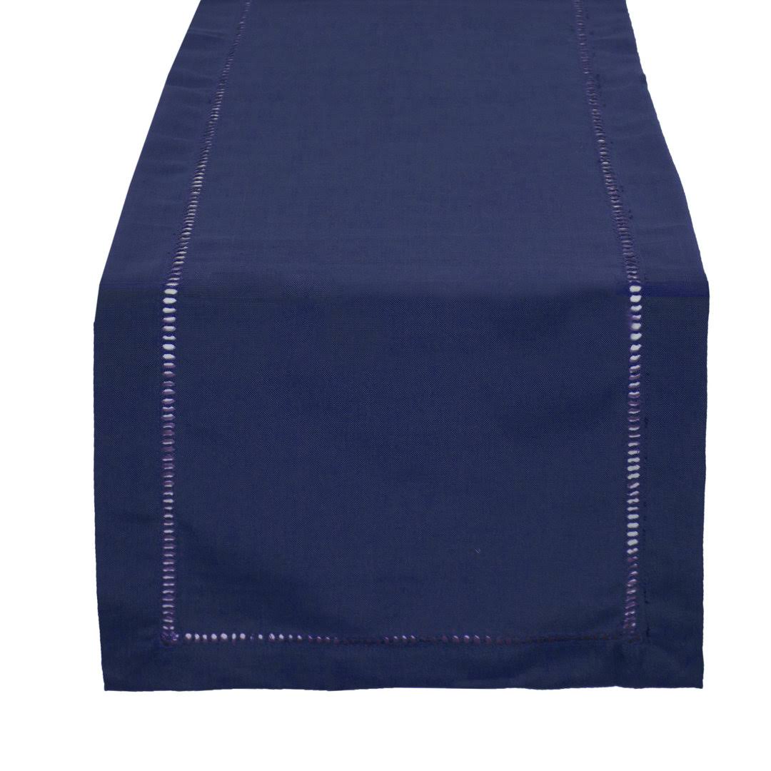 Fennco Styles Classic Hemstitched Border Solid Color Daily Use Table Linens 14