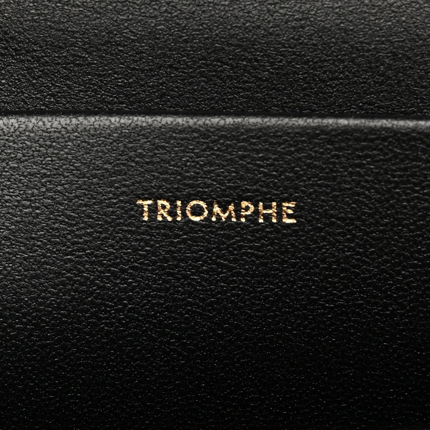 Shiny Calfskin Triomphe Chain Shoulder Bag Black
