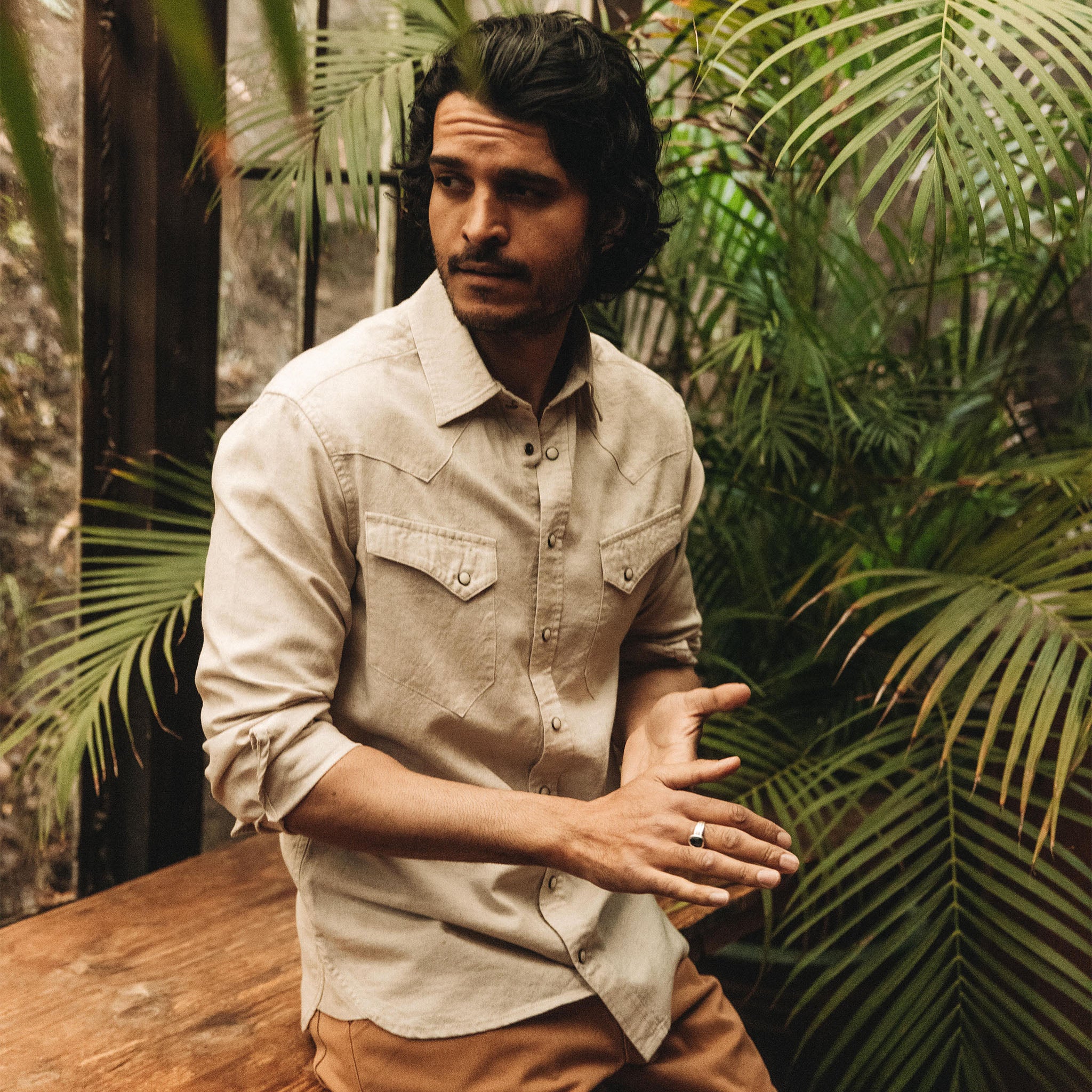 La chemise western en naturel