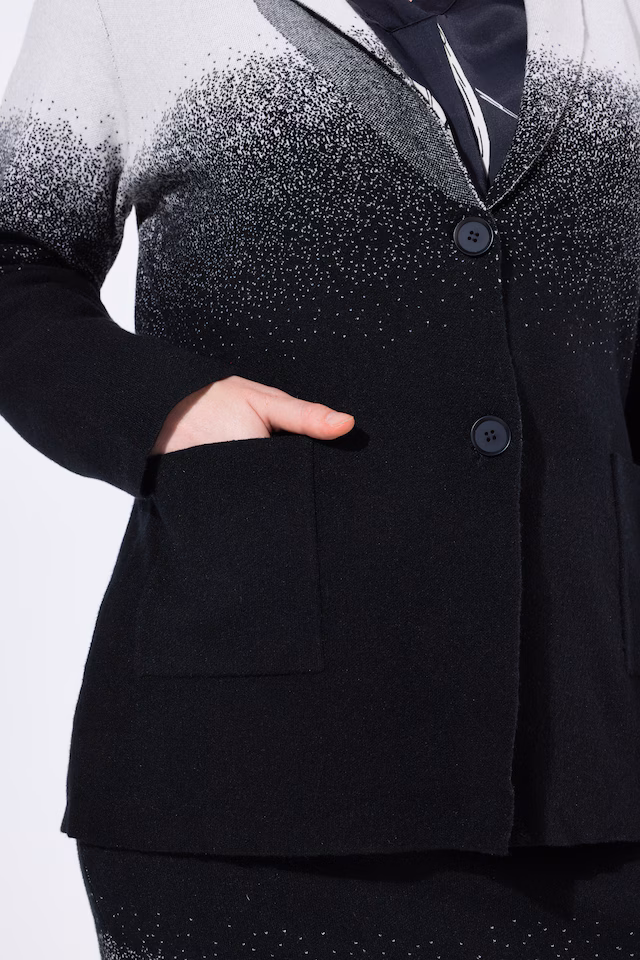 Color Gradient Knit Blazer