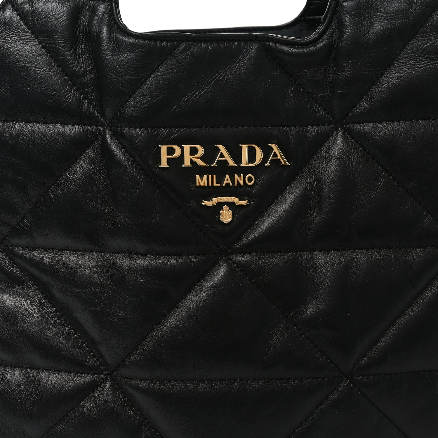 Nappa Quilted Medium Dynamique Tote Black