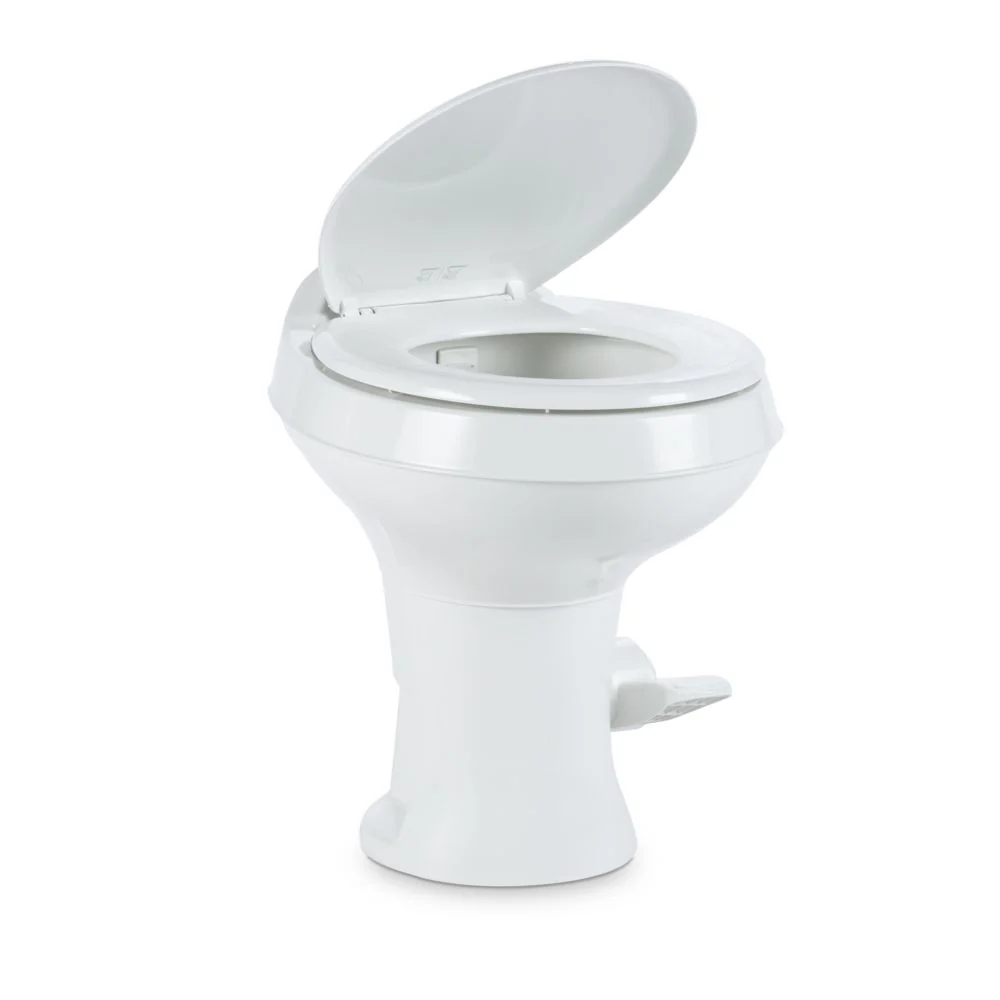 Toilettes pour camping-car Dometic série 300, hauteur standard, en plastique robuste, blanches (réf. 302300071), blanc.