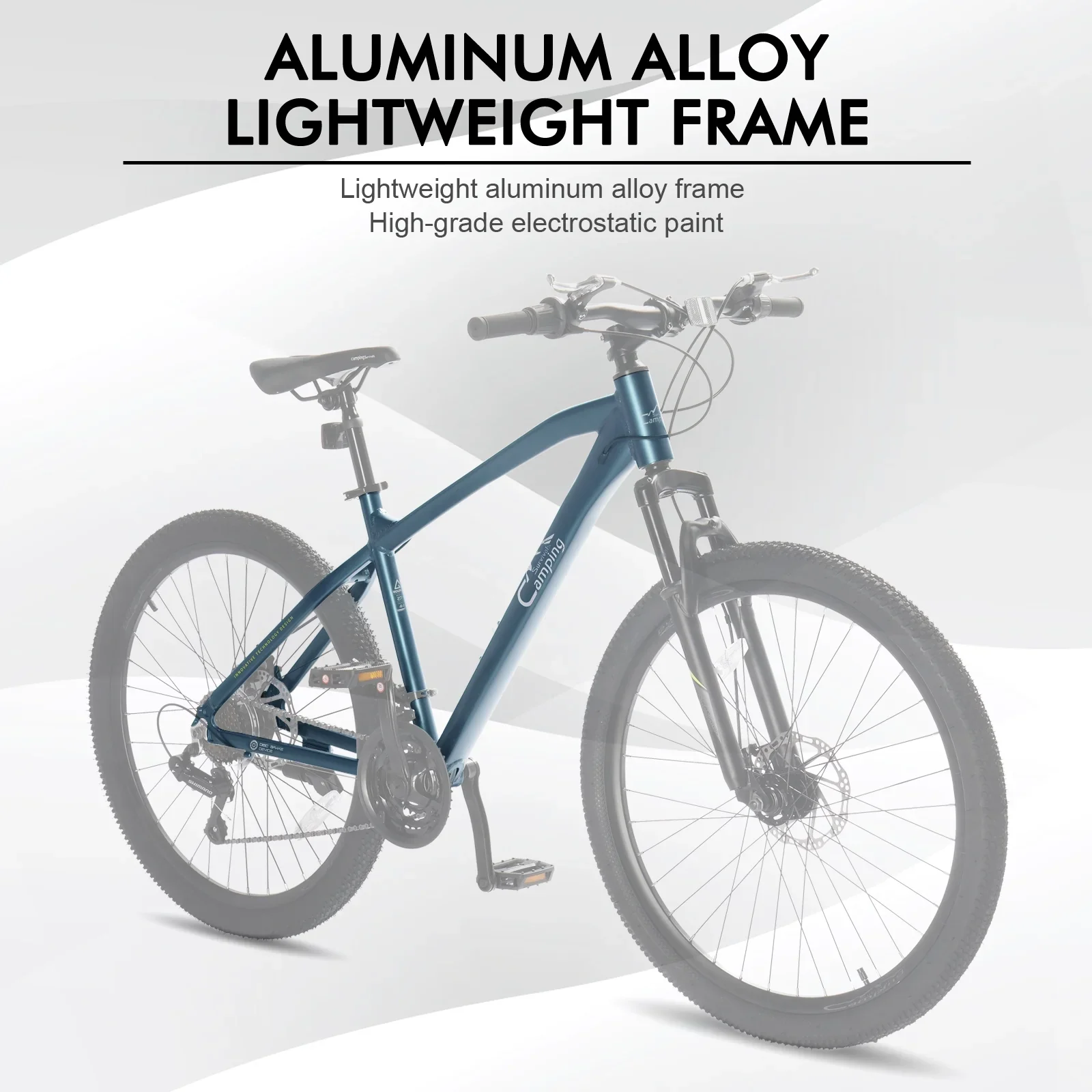 UBesGoo 26in Mountain Bike for Adults, Aluminum Frame Lightweight 21 Speeds Men/Women Bike with Dual Disc Brake, Twist Shifters, Green