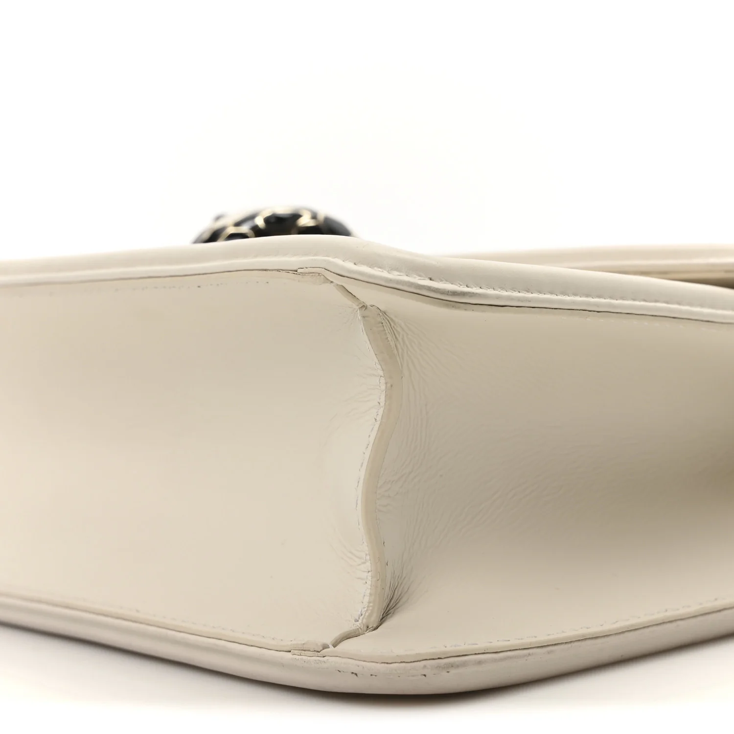 Nappa Serpenti Forever Chain Diamond Blast Shoulder Bag Ivory Gold