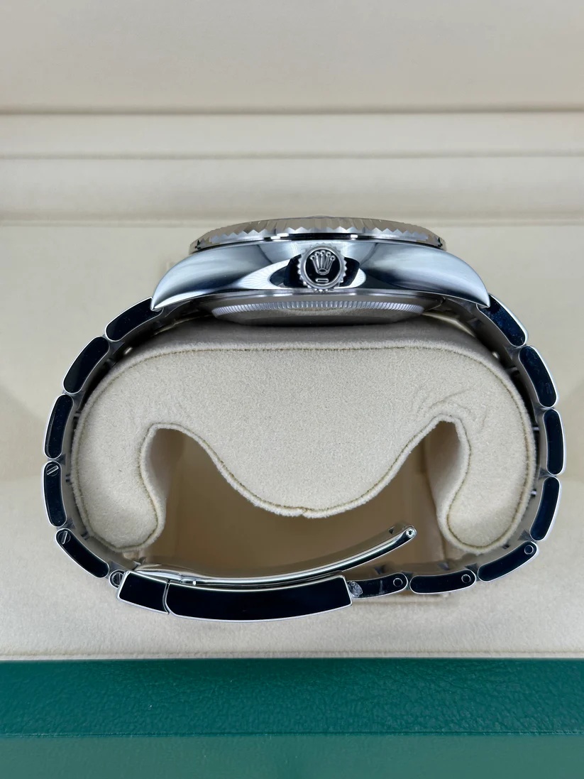 [Super Clone]RLX  Sky-Dweller 42mm Stainless Steel Green Dial Oyster - 336934