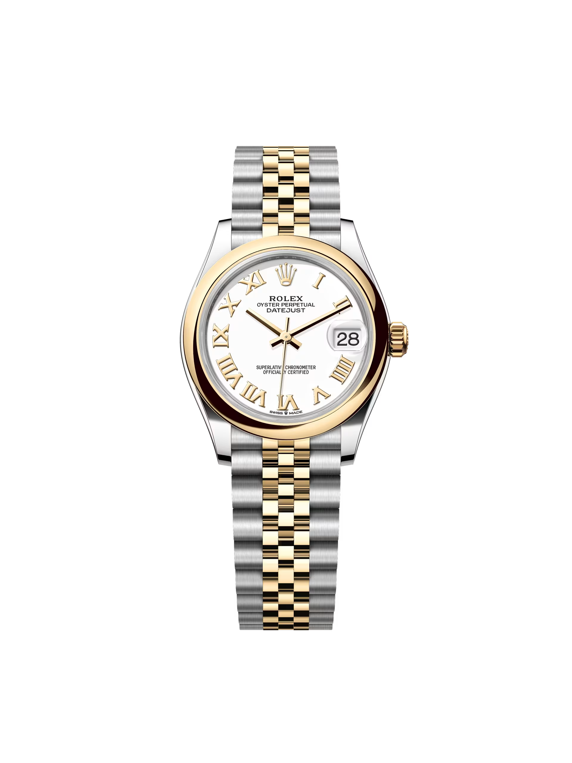【Super Clone】RLX Datejust m278243-0001/0002 31mm White Dial Yellow Rolesor Oyster Watch