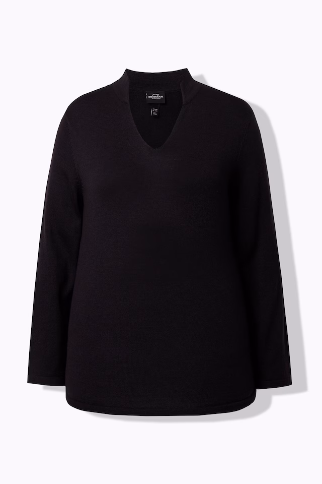 Merino Silk Blend V-Neck Sweater