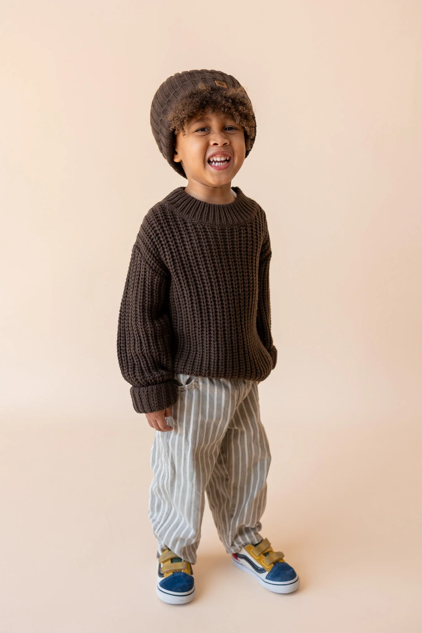 Chunky Knit Sweater in Espresso