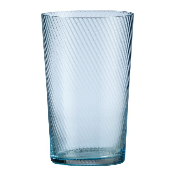RAW Unique swirl highball glass 45 cl light blue