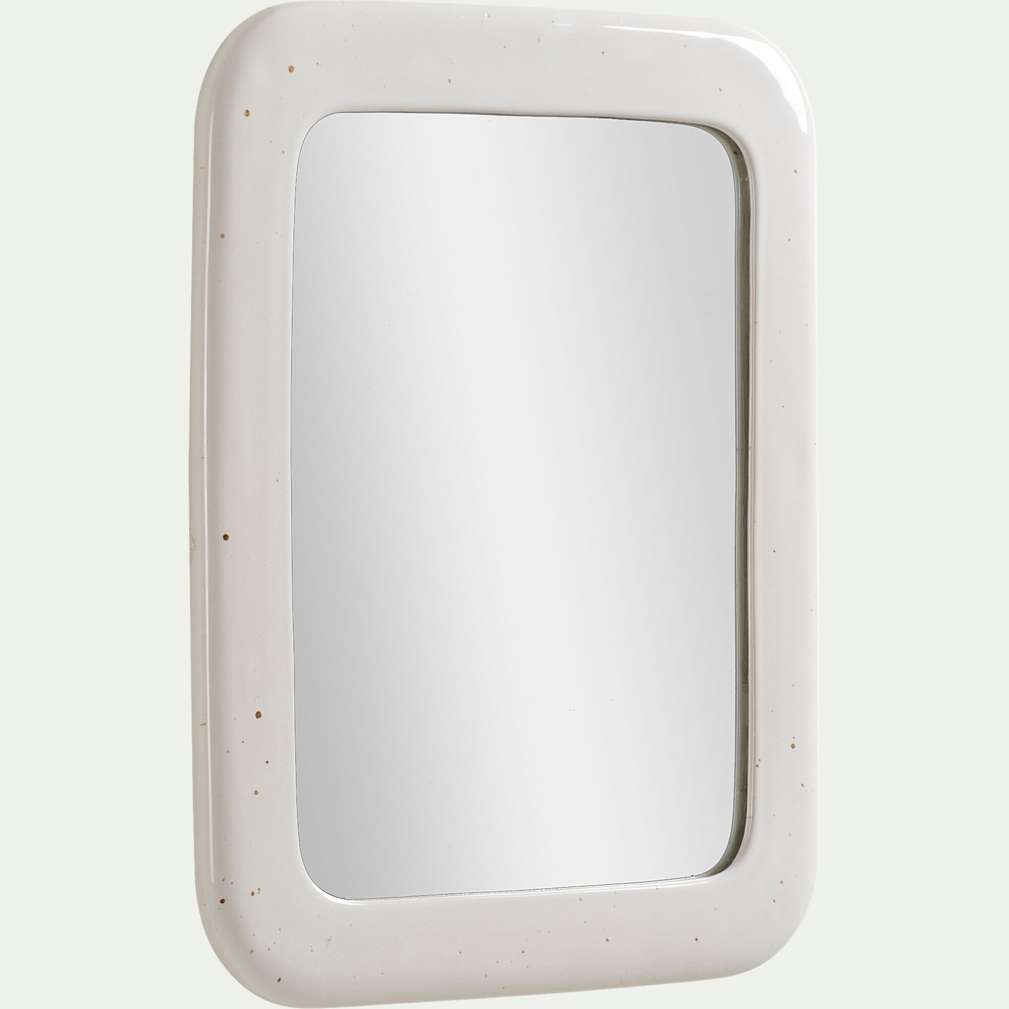 LAEM - Miroir carré en grès 41,5x51cm - blanc