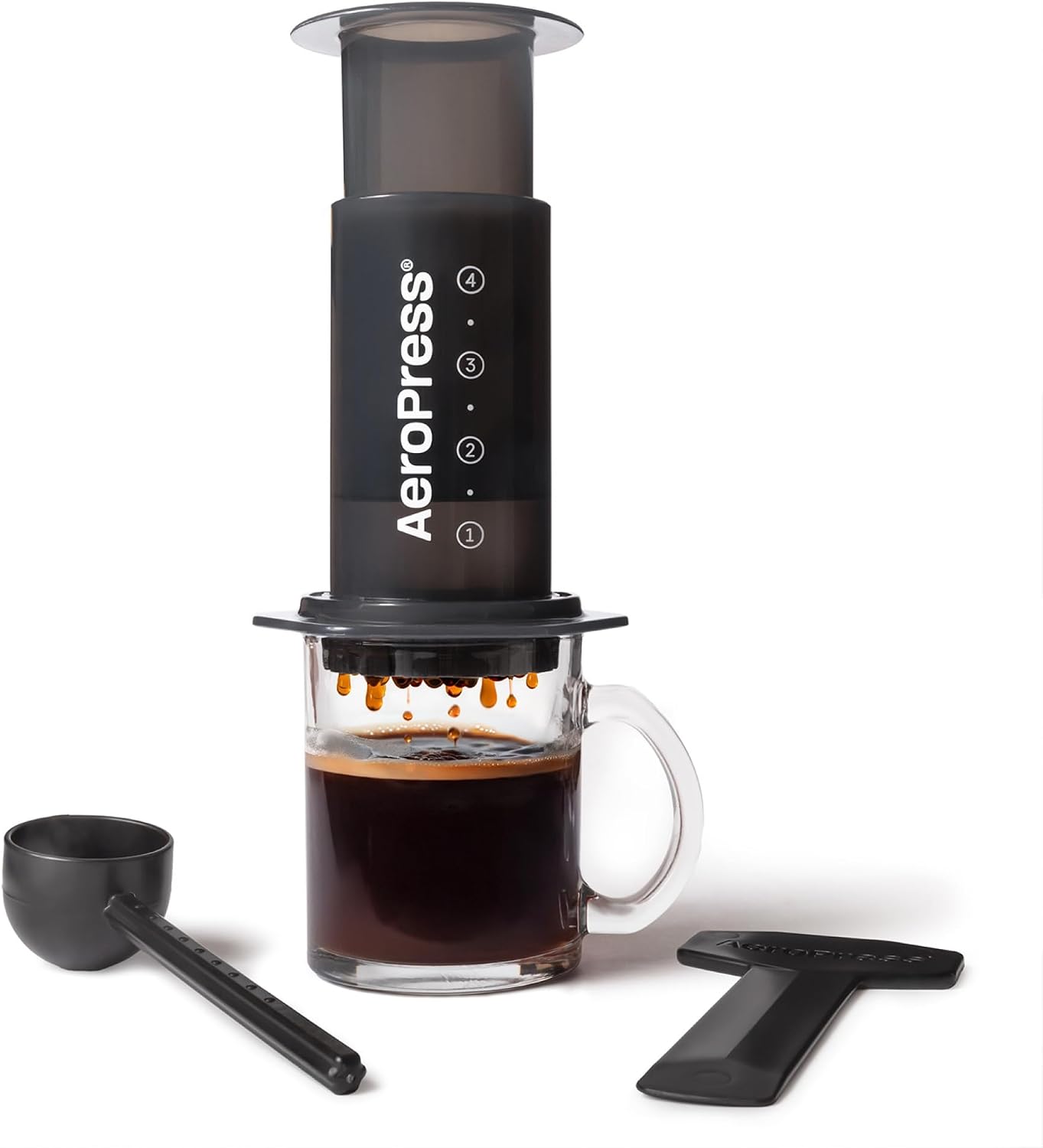 AeroPress Original Coffee Press, French Press, Pour-Over & Espresso Style| All-in-One Manual Coffee Maker, 2-Minute Brew, Less Bitterness, More Flavor, Portable, Travel & Camping