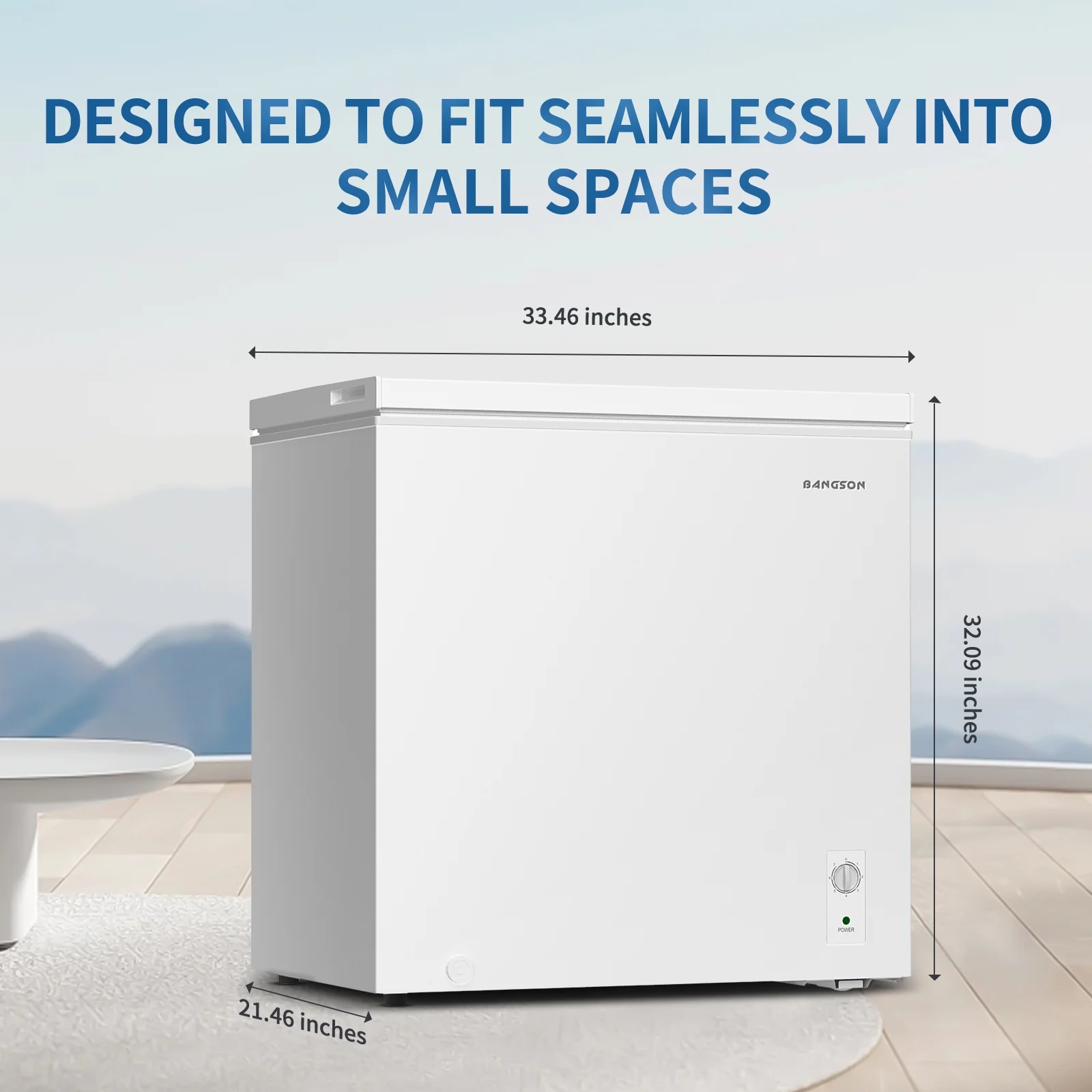 7.0 Cu.Ft Chest Freezer, Deep Freezer with Adjustable Thermostat, Top Open Door Freezer with Removable Basket, Quiet Operation, Ideal for Kitchen/Apartment/Office - Image 6