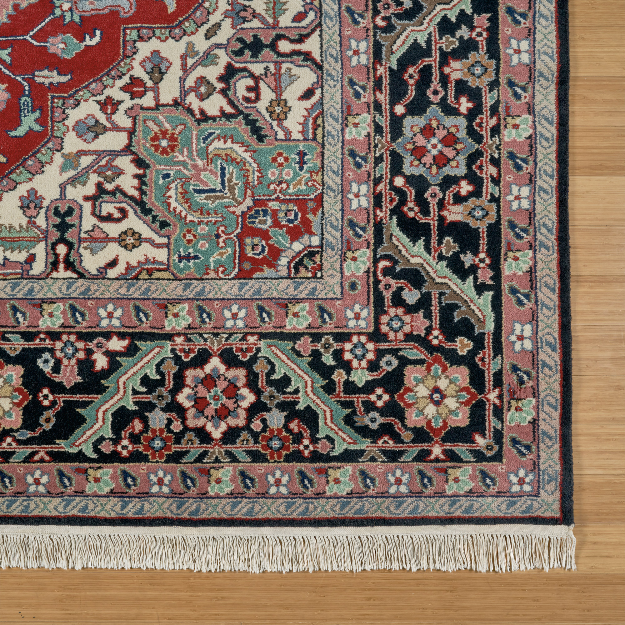 Chatsworth Hand Knotted Rug Collection, Indo Herez Red