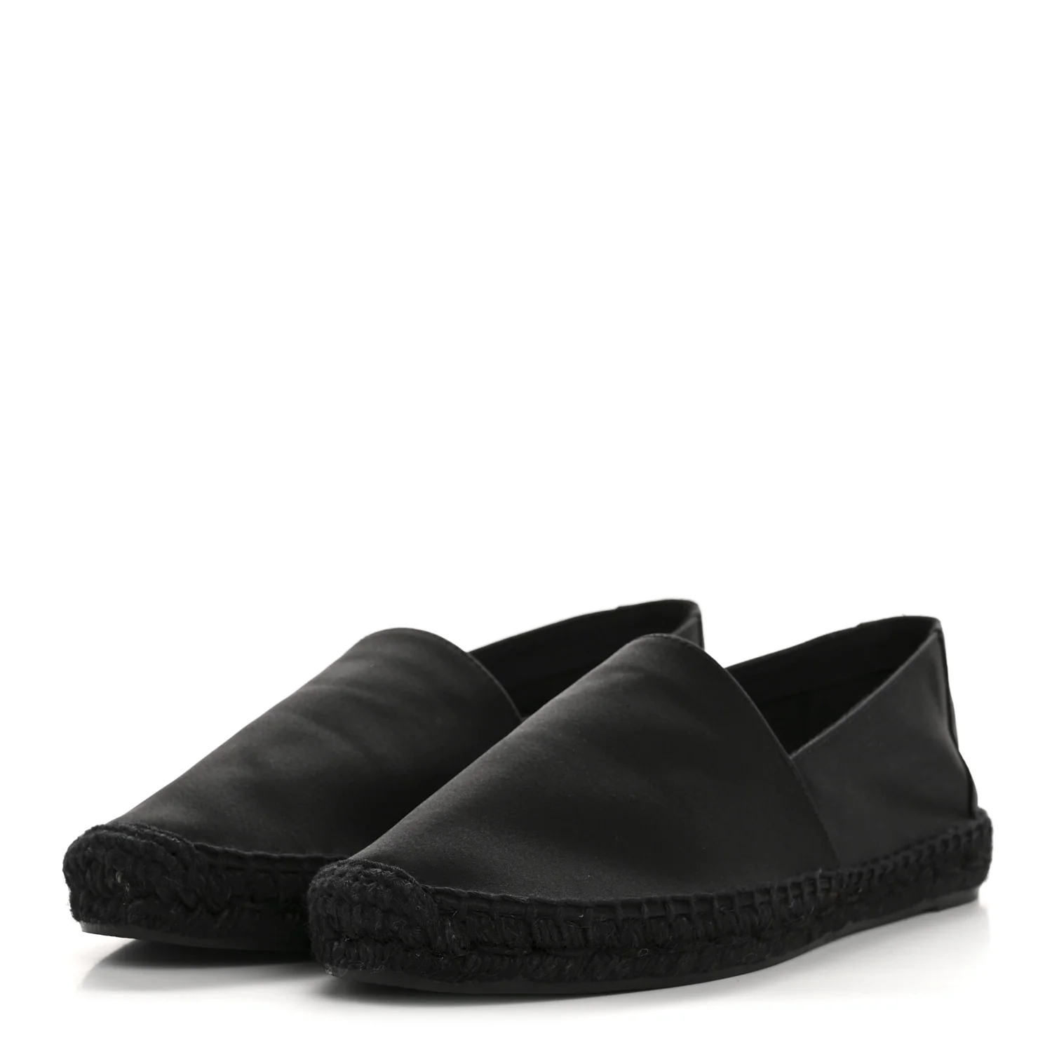 Crepe Satin Elba Espadrilles 38 Black