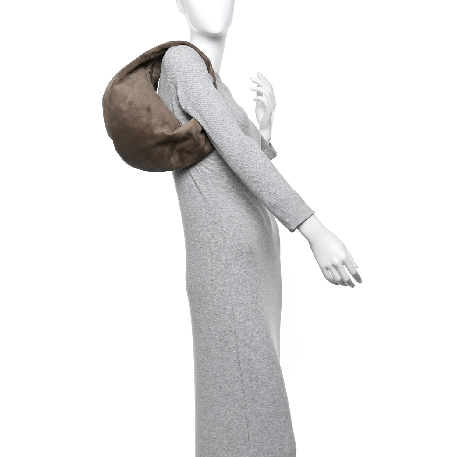 Suede Calfskin Medium Olivia Hobo Toffee