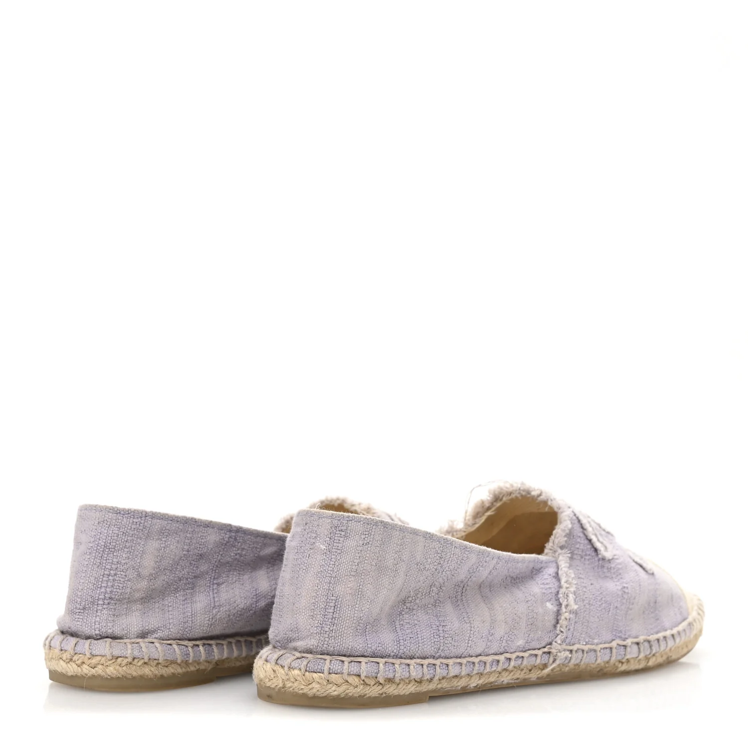 Toile CC Cap Toe Espadrilles 38 Ecru Purple