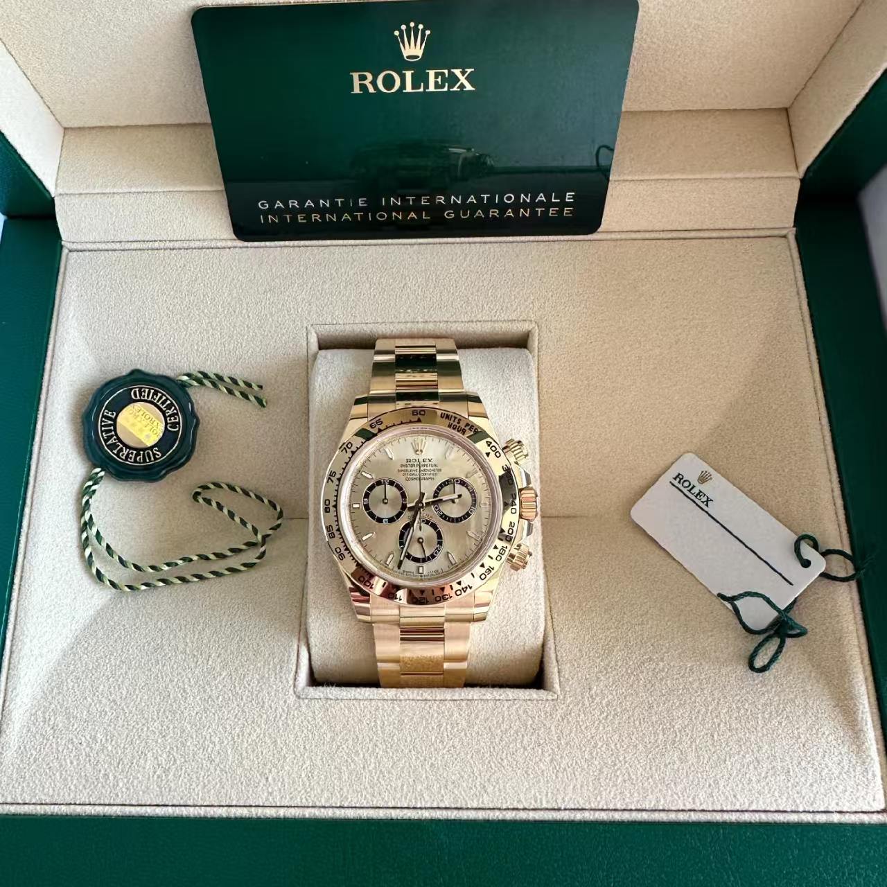[Super Clone]ROLEX Daytona Yellow Gold/Champagne/Oyster  m126508-0005