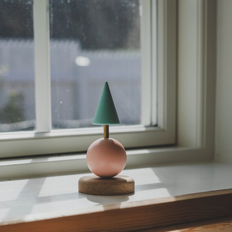 Astrid lite juletre trefigur 12 cm turkis/rosa