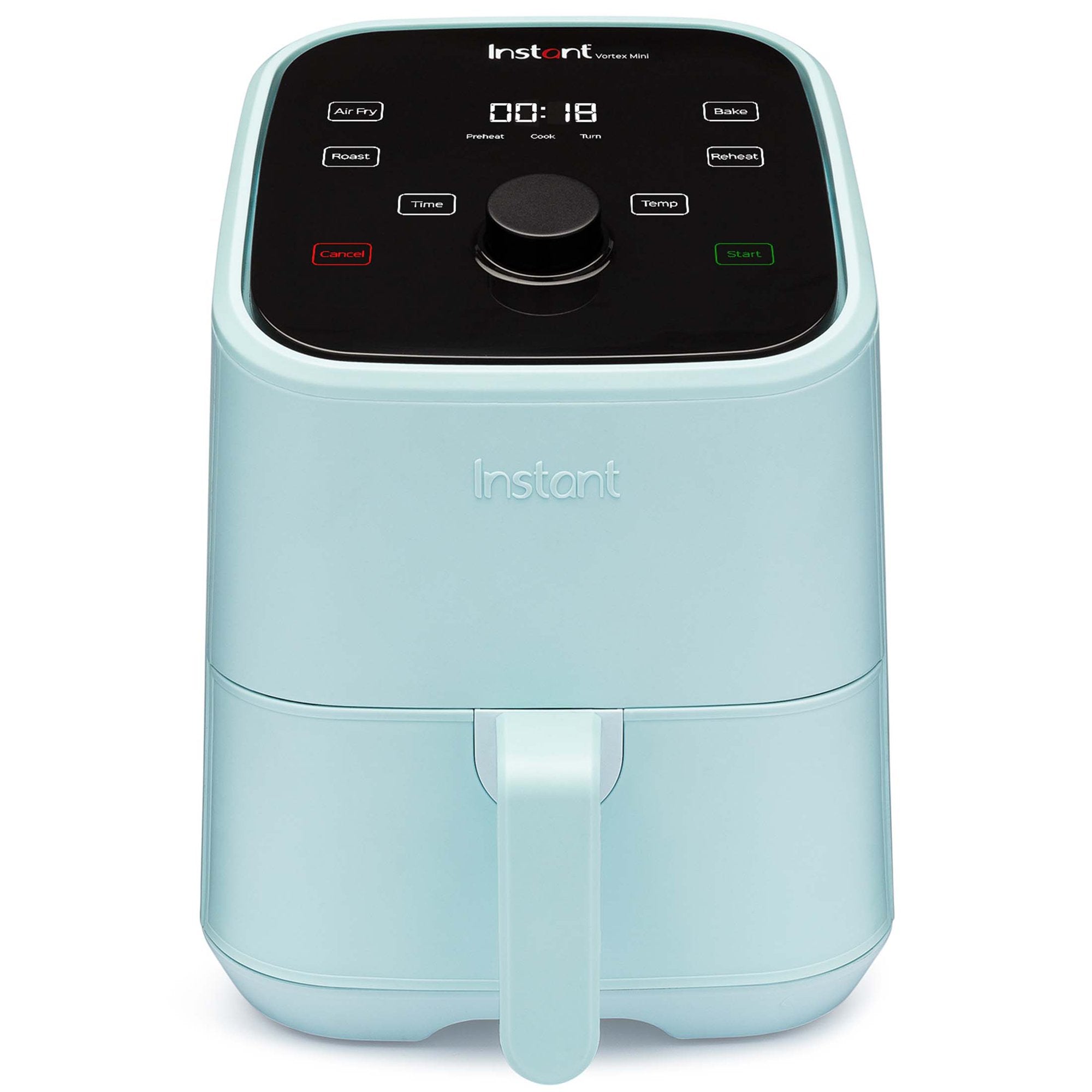 Instant Pot, mini-friteuse à air chaud Vortex de 2 litres, 4 en 1 : cuisson sans huile, rôtissoire, grille-pain, friteuse, déshydrateur, chauffe-plats et plus encore, Aqua