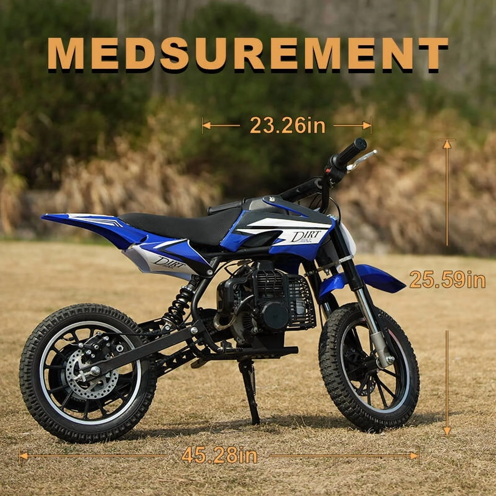 Dirt Bike,50CC Gas Powered Off Road Dirt Bike for Kids 8-13,Weight Support Up to 180 LBS,25 Mph,46*46**14in,Red(Red) - Image 2