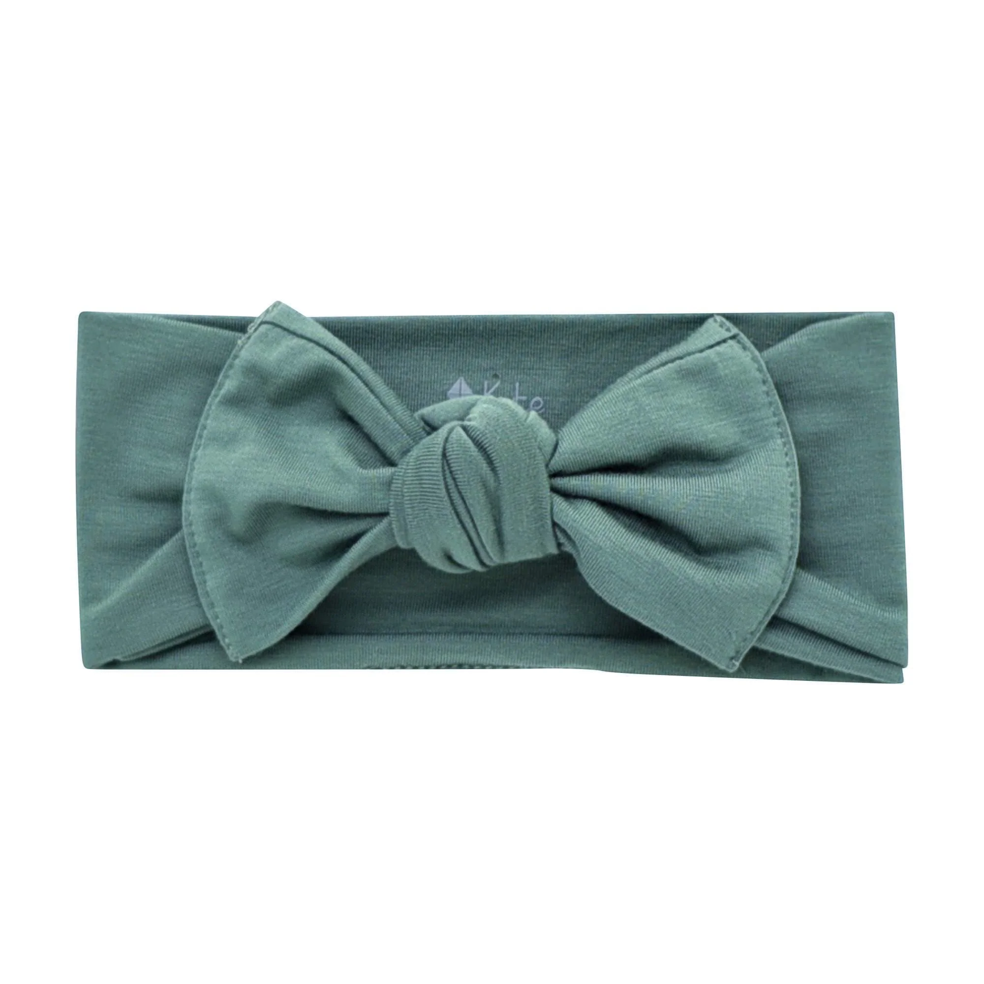 Knotted Bow Headband in Pine