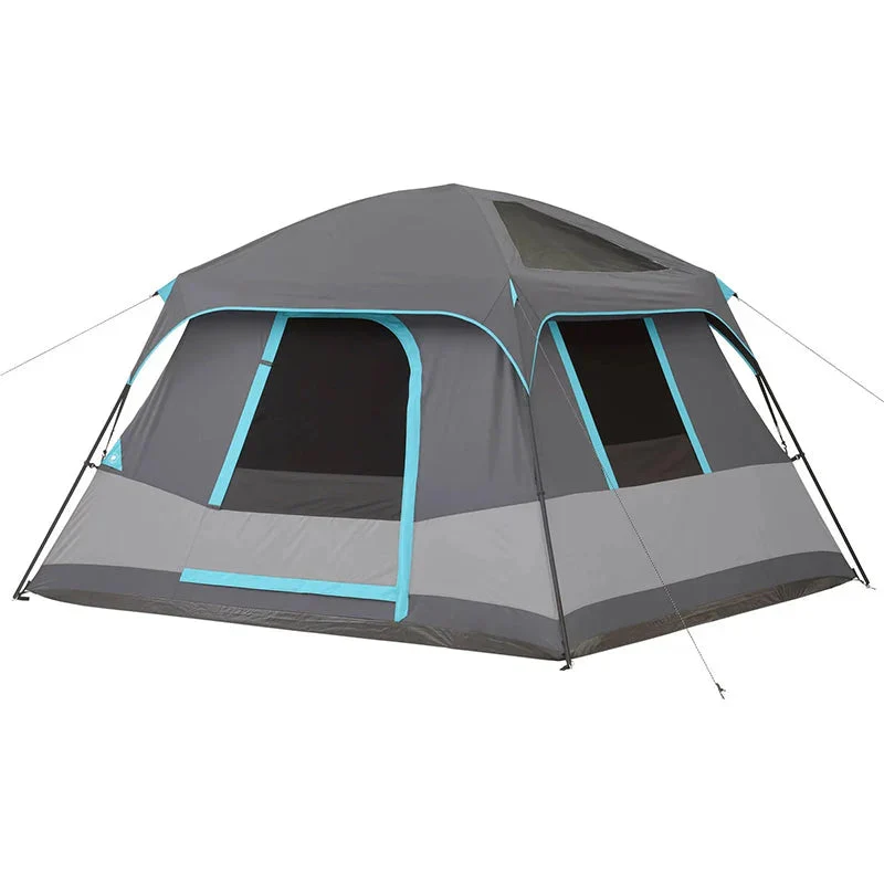 10' x 9' 6-Person Dark Rest Cabin Tent w/Skylight Ceiling Panels, 15.4 lbs