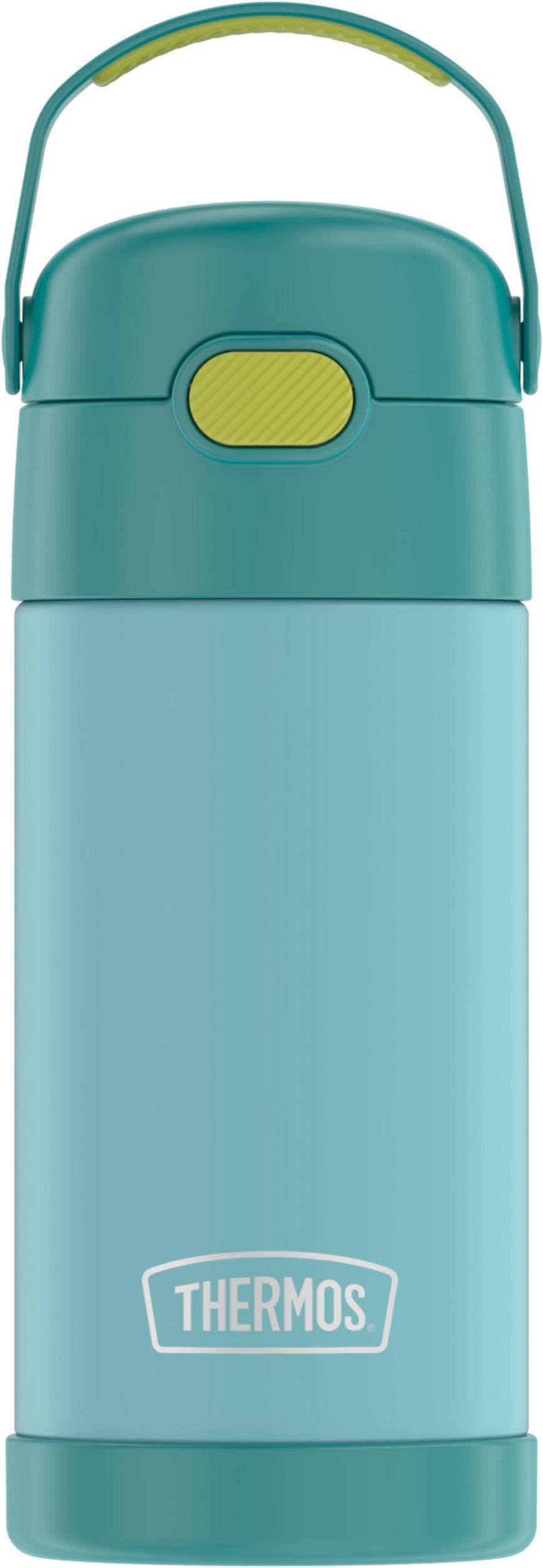 Thermos Funtainer Vacuum Insulated Stainless Steel Straw Water Bottle, 12oz - Blue / Green