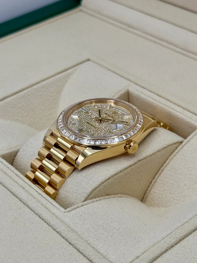 [Super Clone]RLX Day-Date 40mm 228398TBR-0036 Diamond Paved Dial President Watch【Super Clone】