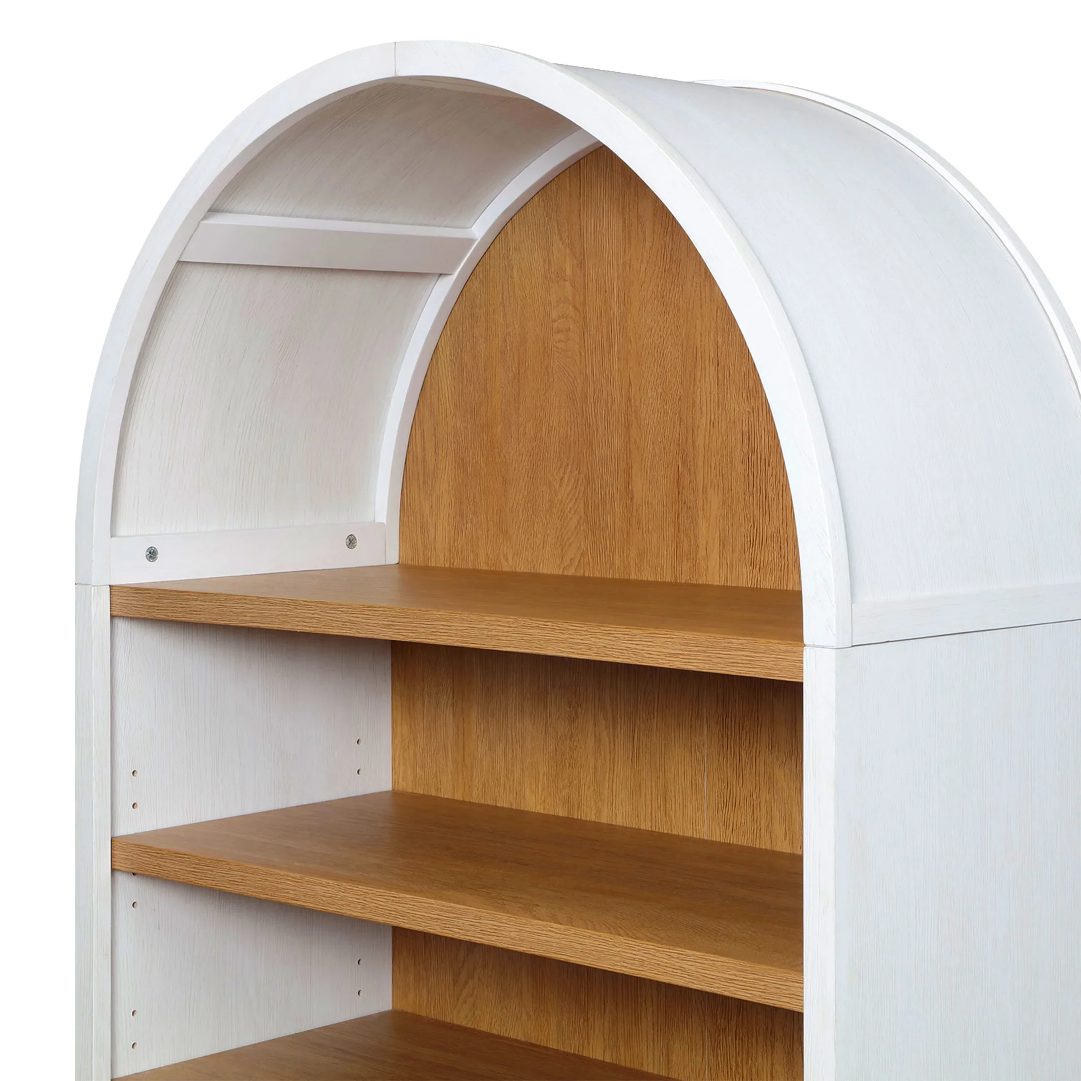 Better Homes & Gardens Juliet Open Arch Bookcase, Rich Black and Light Honey