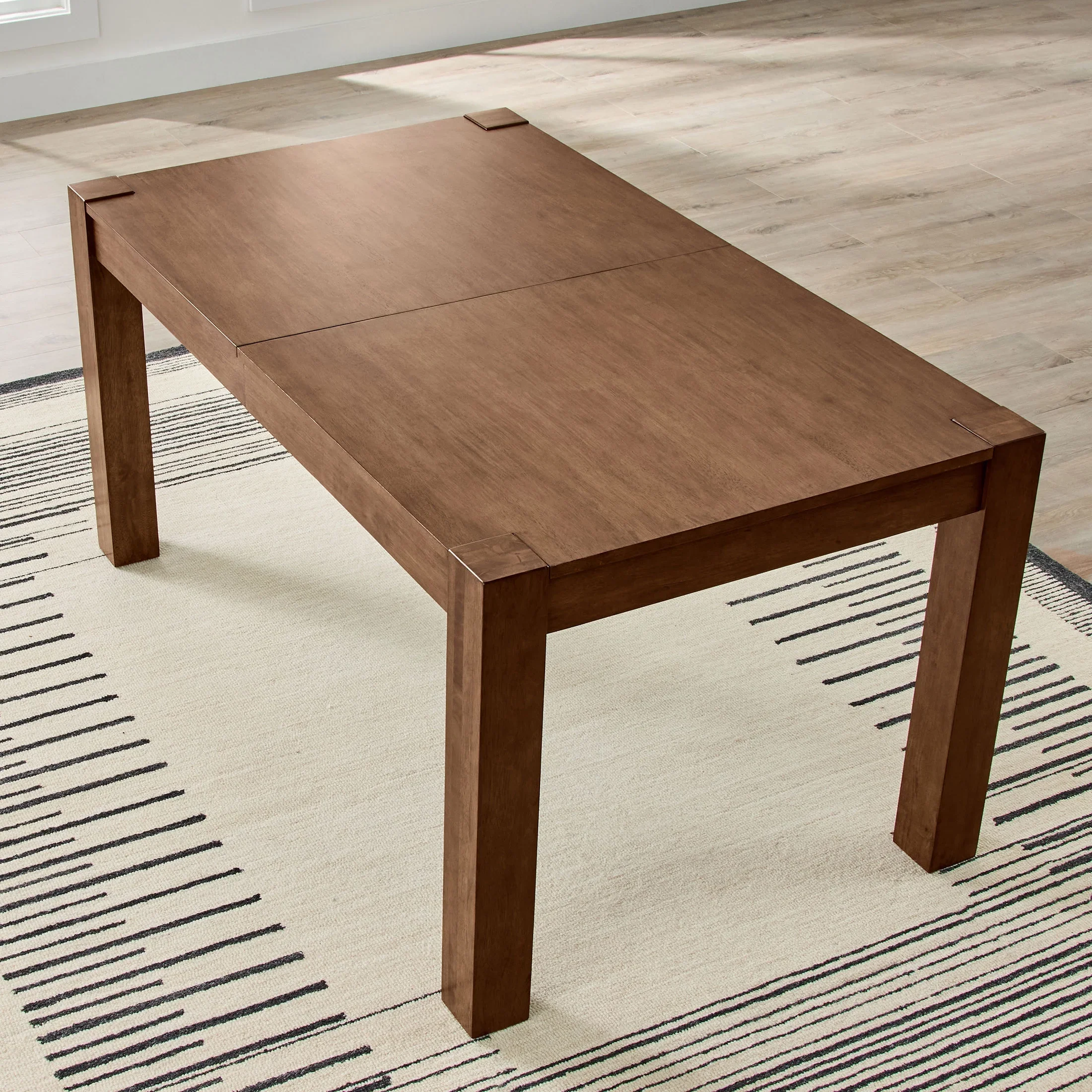 Better Homes & Gardens Bryant Solid Wood Extendable Dining Table, Light Honey Finish