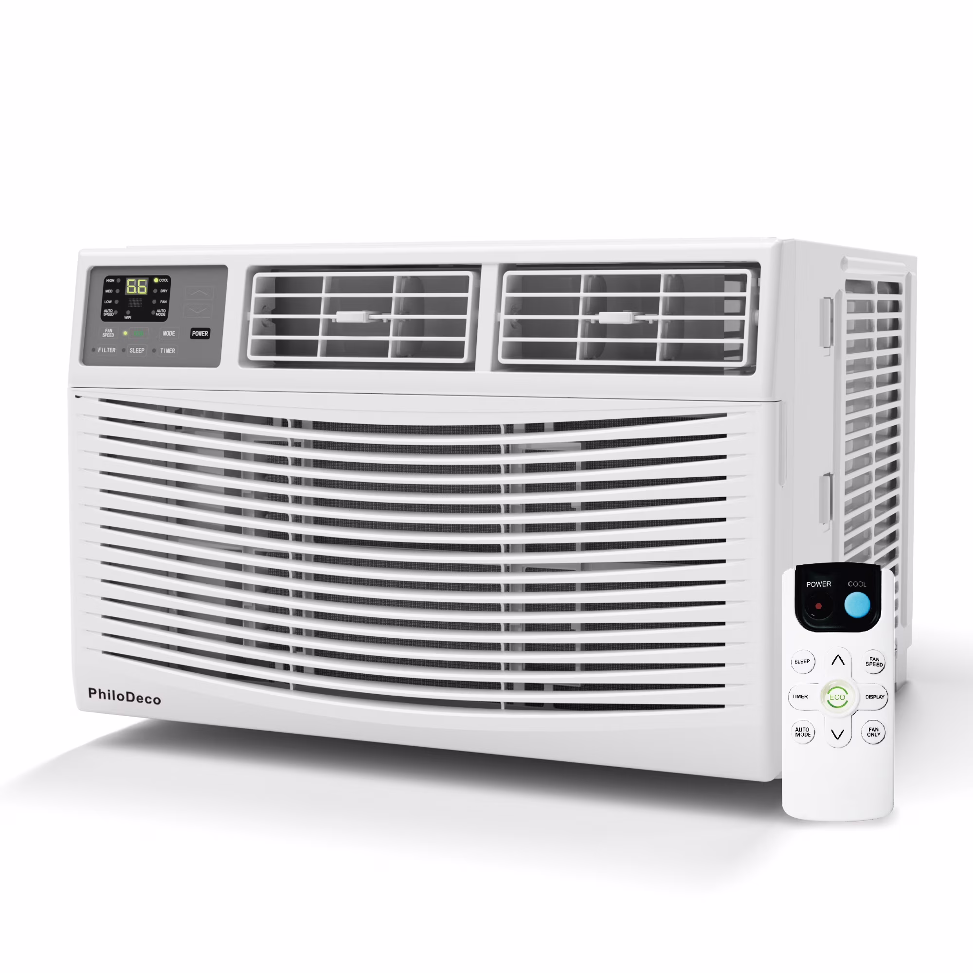 Window Air Conditioner 8000 BTU 350 Sq. Ft. Intelligent, LED Display Screen, with Remote Control, Ac Can Be Used As a Dehumidifier/Fan, Operates Quietly, Energy - Saving. Timer/Sleep and ECO
