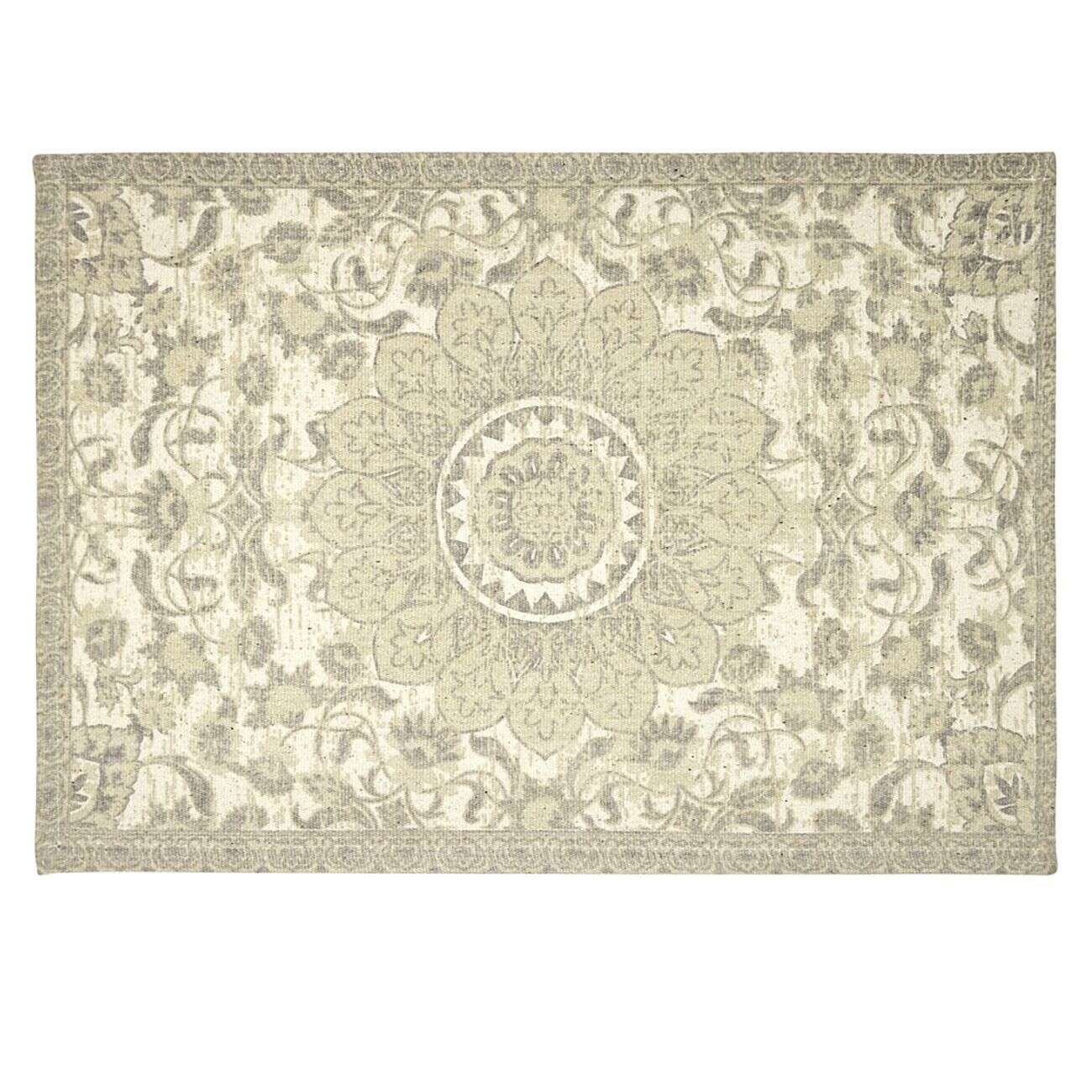 Tapis rectangulaire style oriental à motif beige 60x90cm