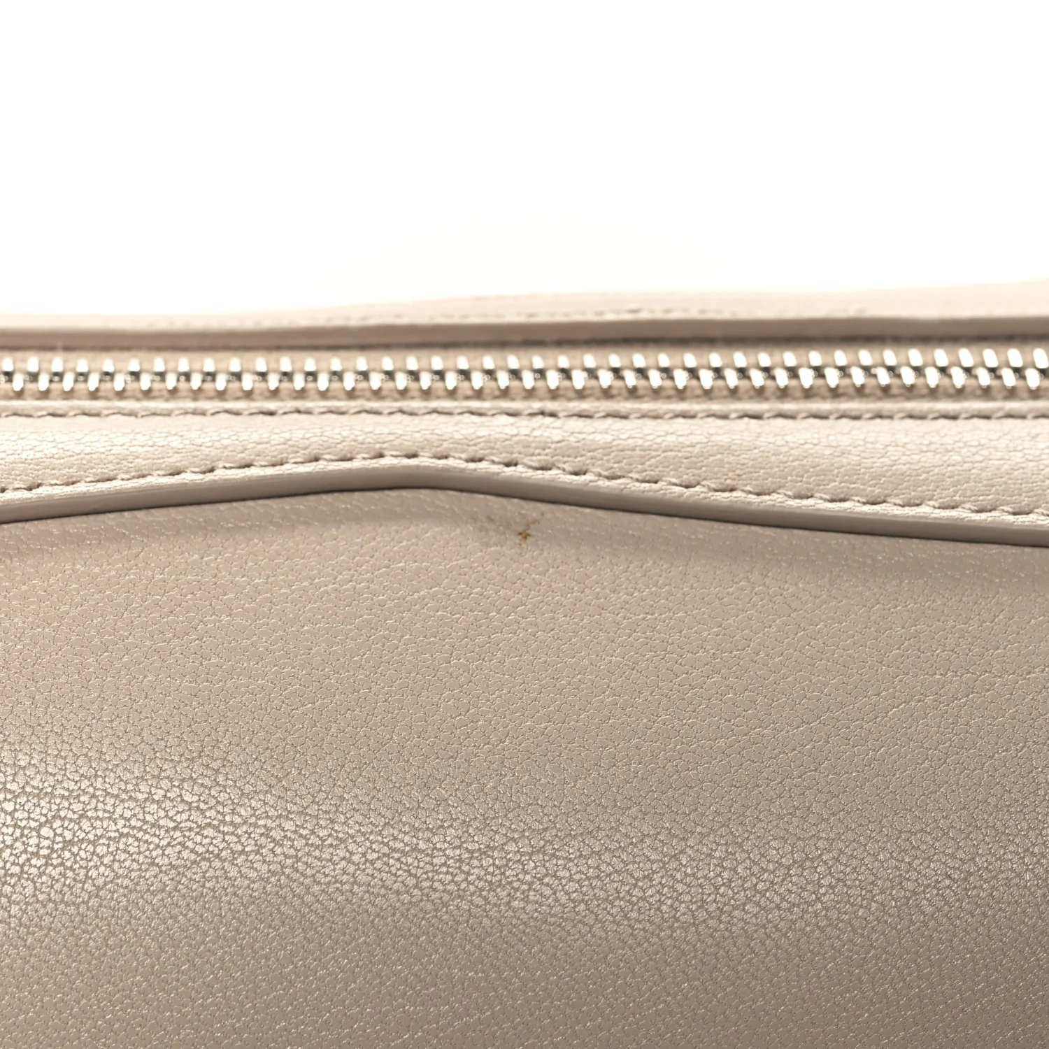 Shiny Goatskin Medium Le Teckel Bag Grege