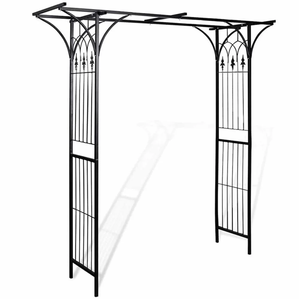 Pemberly Row 78.7 X 20.5 X 80.3 Durable Iron Garden Arch in Black