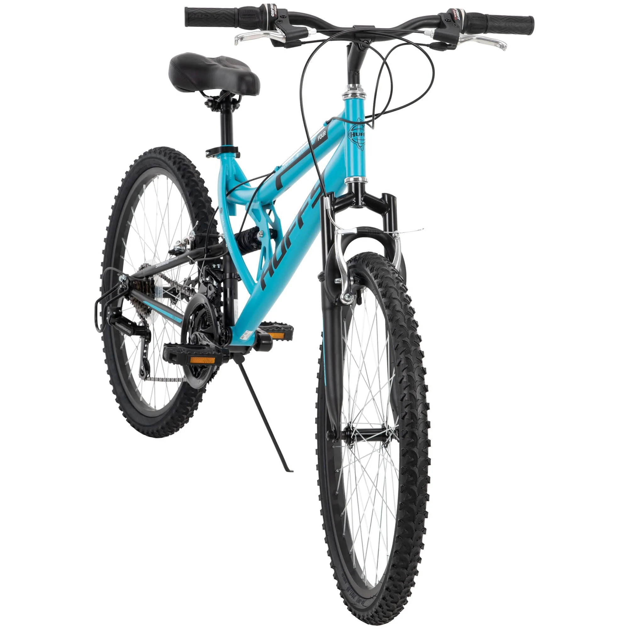 Huffy 24" Trail Runner Girls Full Suspension Mountain Bikes, Teal Blue Image 4