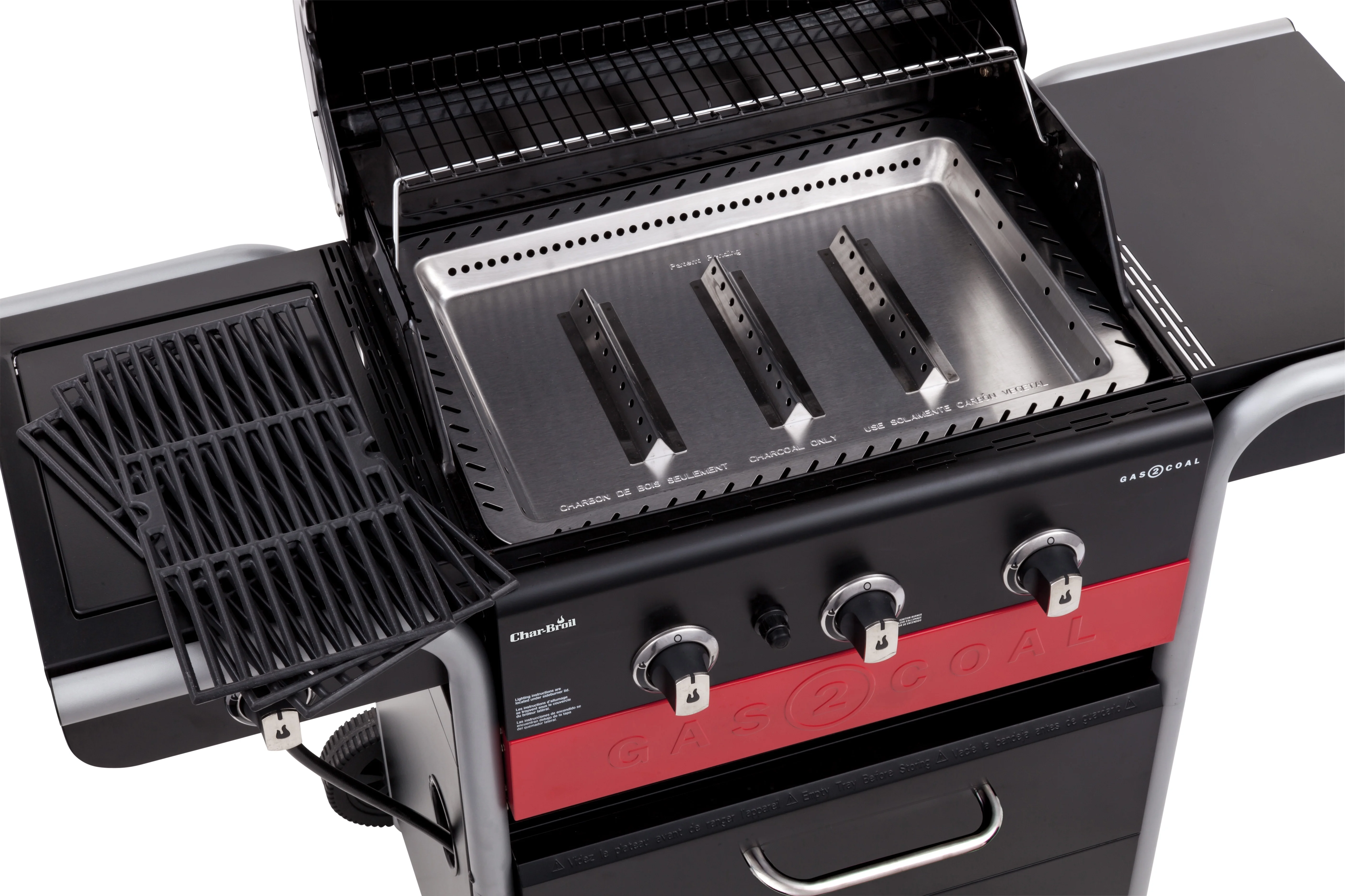 Gas2Coal 3 Burner LP Gas Charcoal Outdoor Combination Grill Image 5