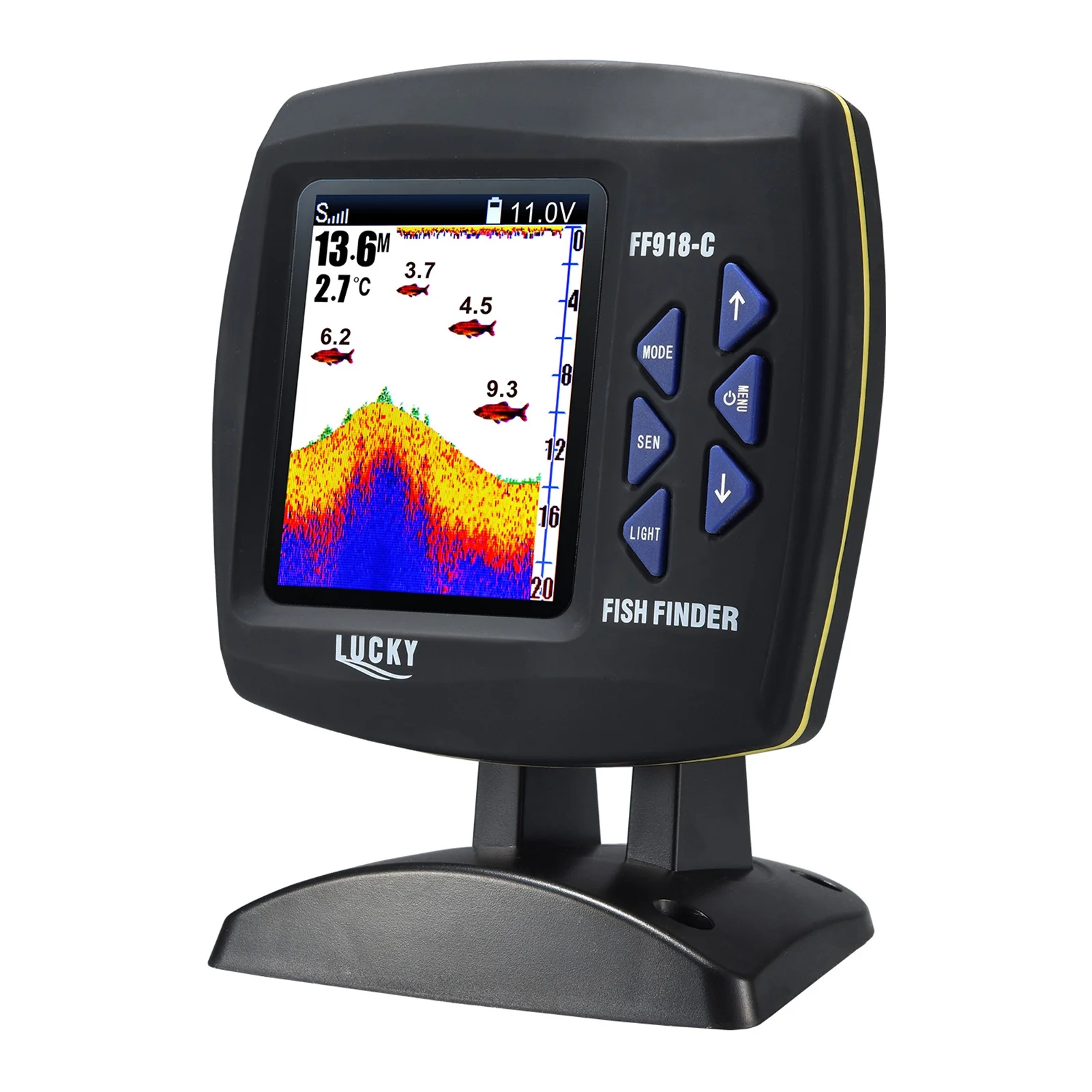 FF918-C Color LCD Screen Fish Finder 590ft Water Depth Boat Fish Finder - Image 4