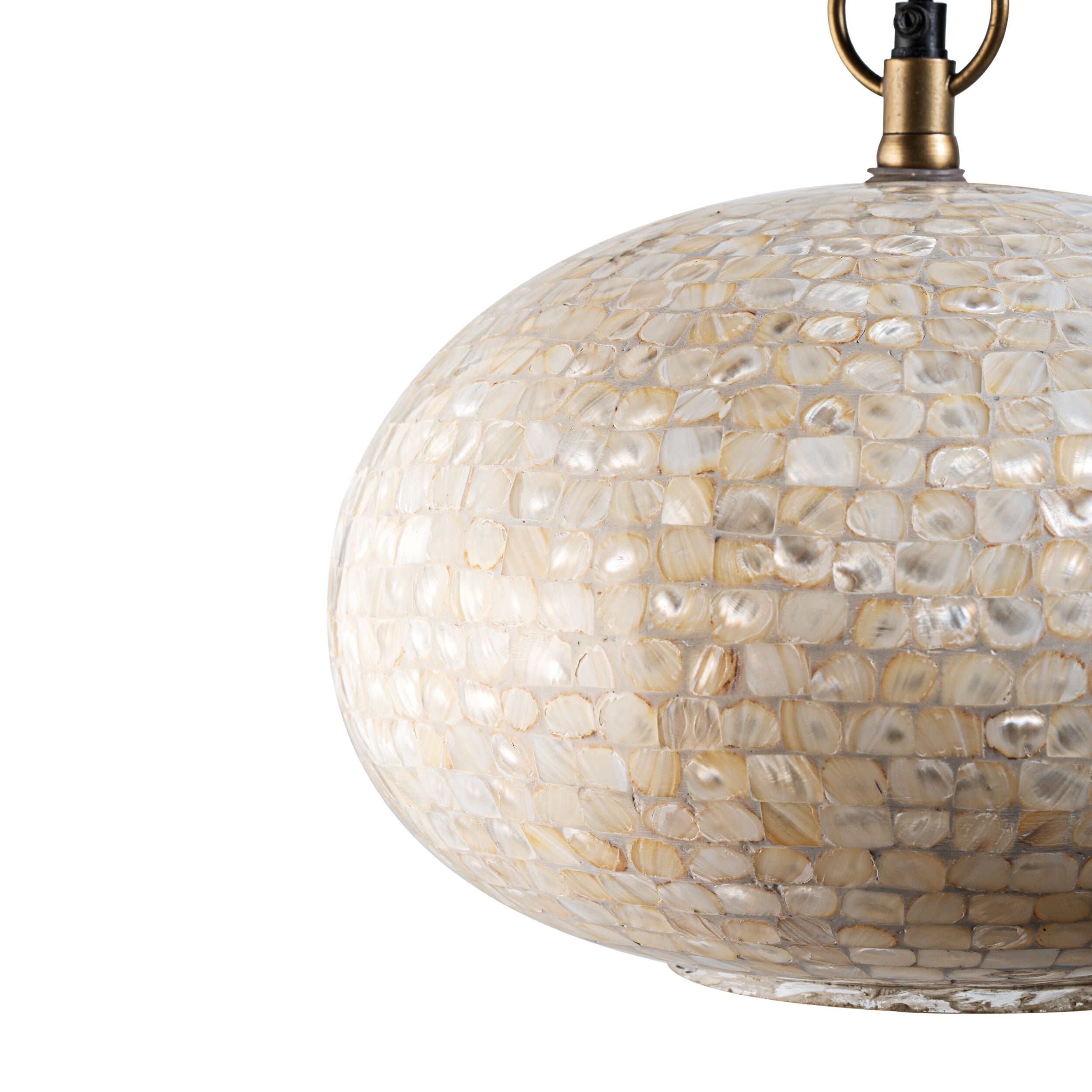 Solara Mother of Pearl Round Pendant 30x27cm