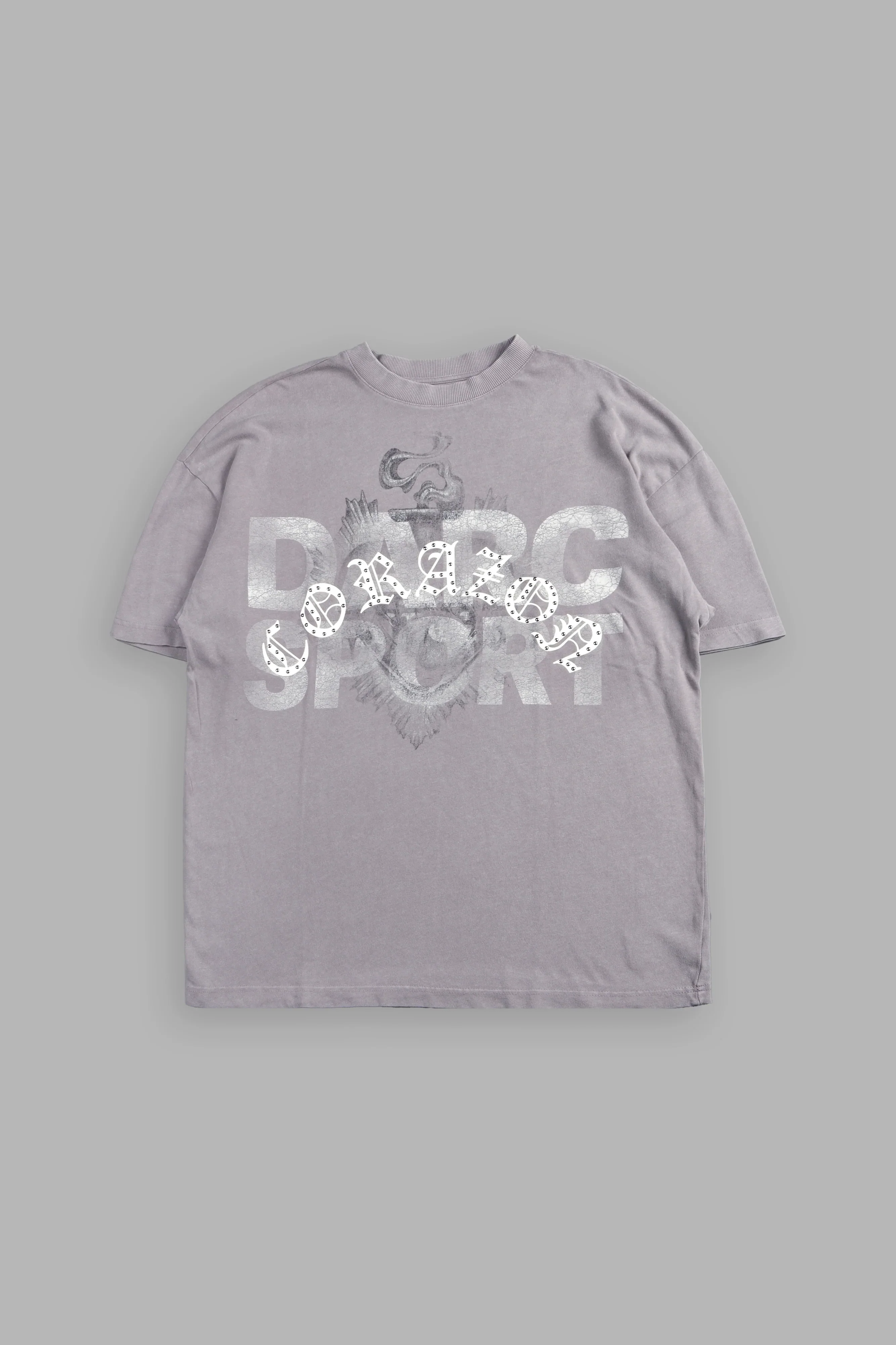 Ds Corazon Premium Oversized Tee In Pale Gray